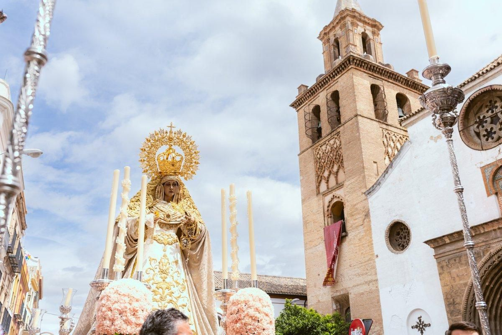 La Virgen del Carmen en el traslado de ida del mes de mayo