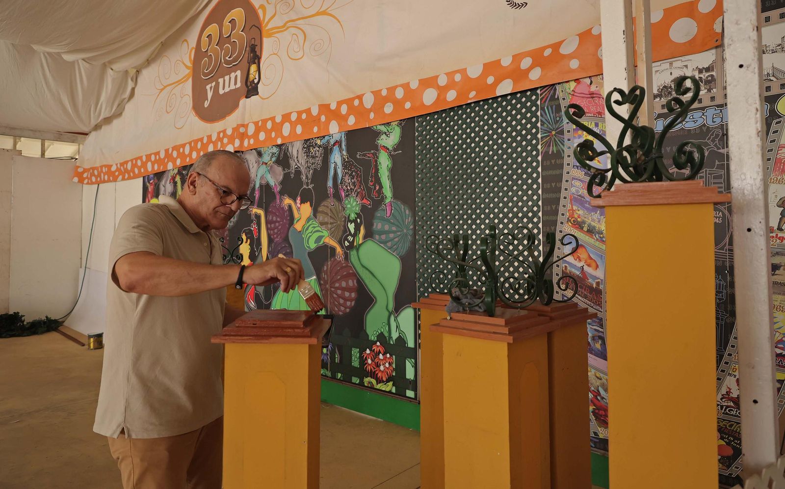 Fotos del montaje de la Feria Real de Algeciras 2025