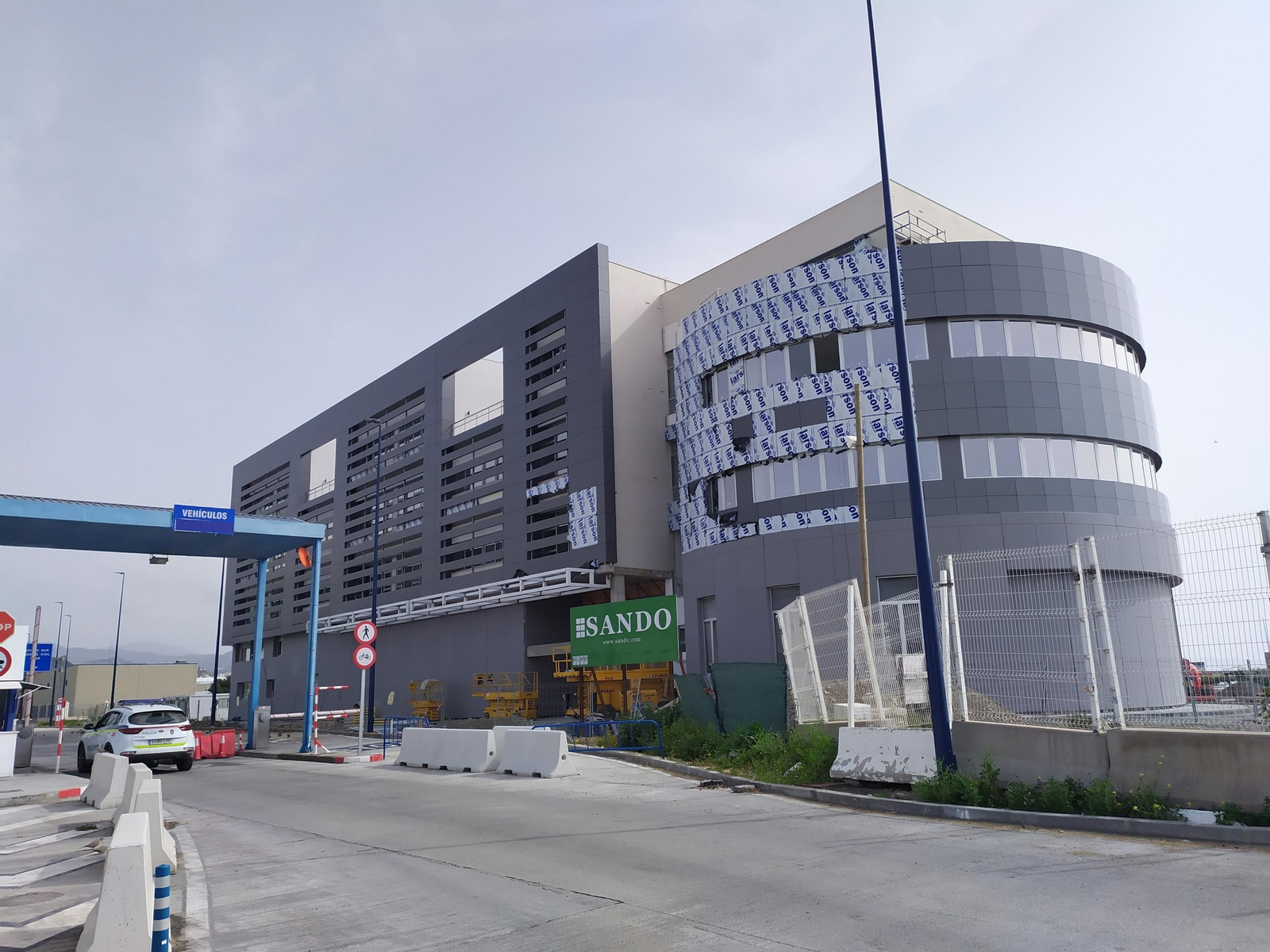 Estado actual de la obra del Centro Oceanográfico de Málaga.