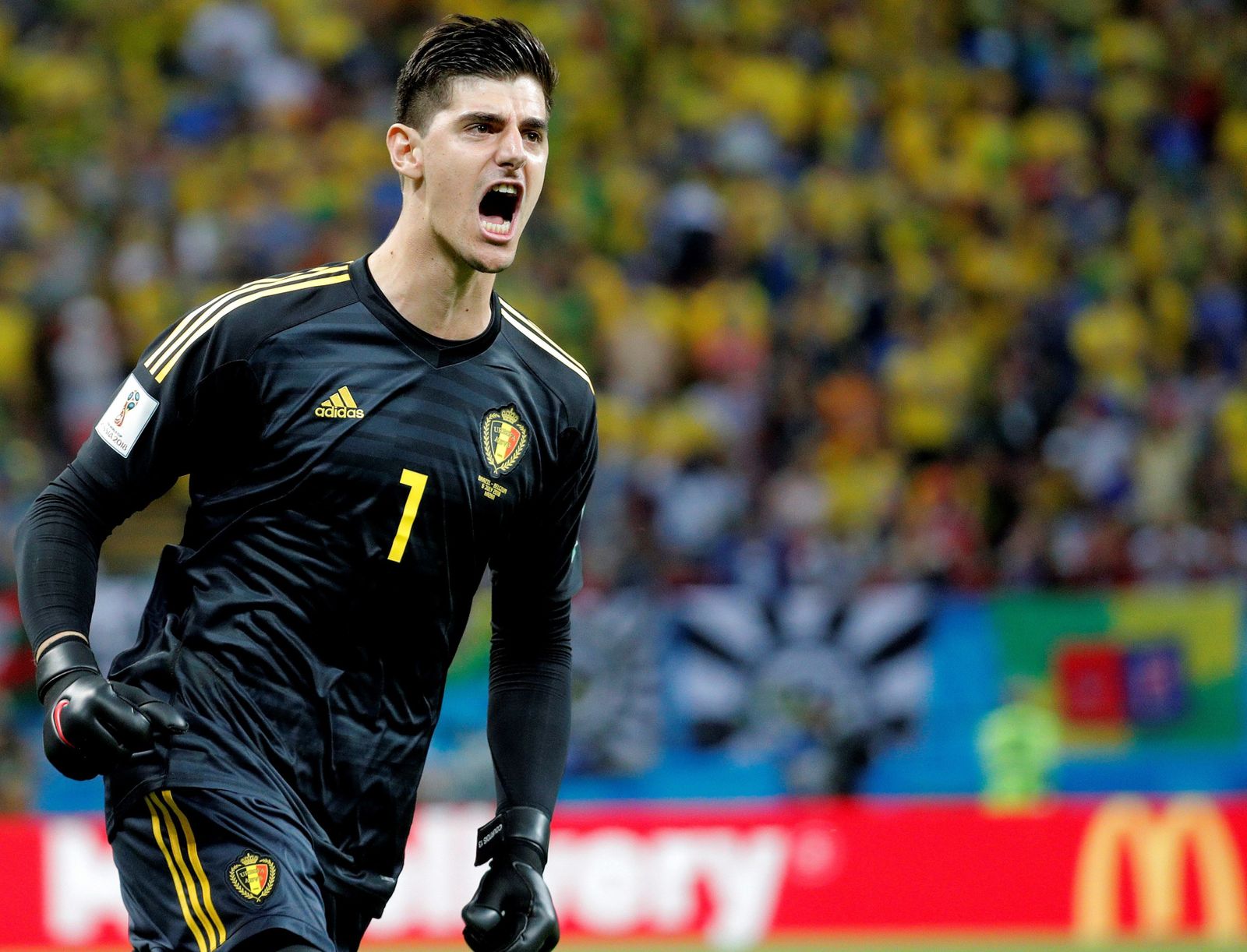 Courtois, durante el pasado Mundial de Rusia.