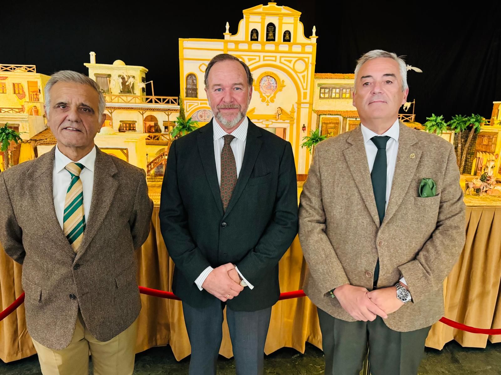 Inauguración del belen de la Hermandad de la Esperanza en la Fundación Caja Rural del Sur.