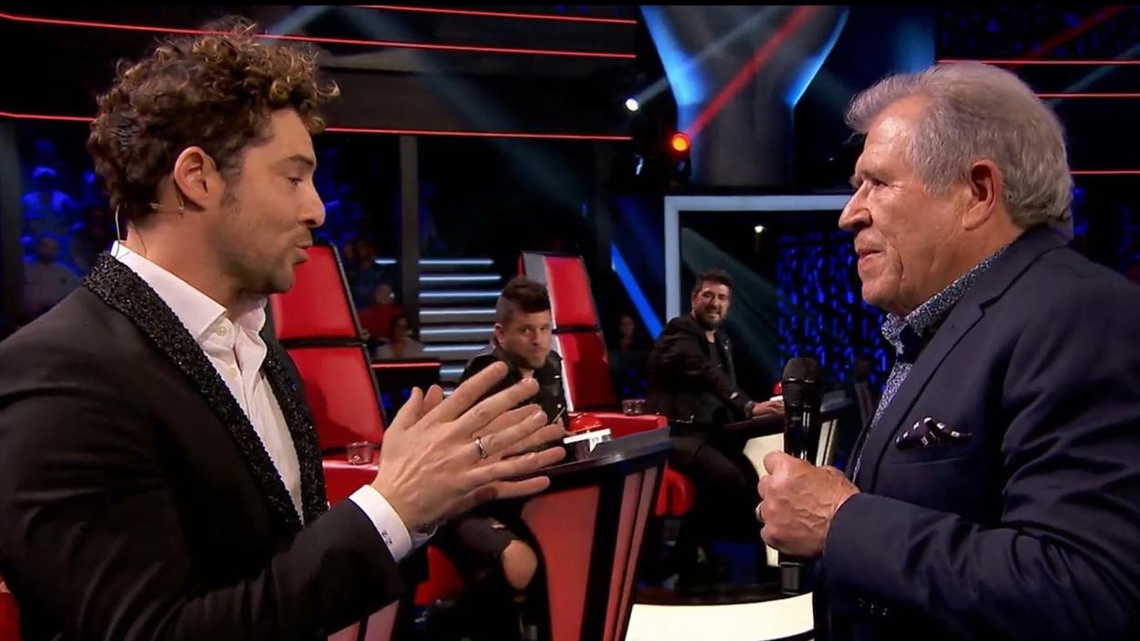 David Bisbal junto a Juan Mena.