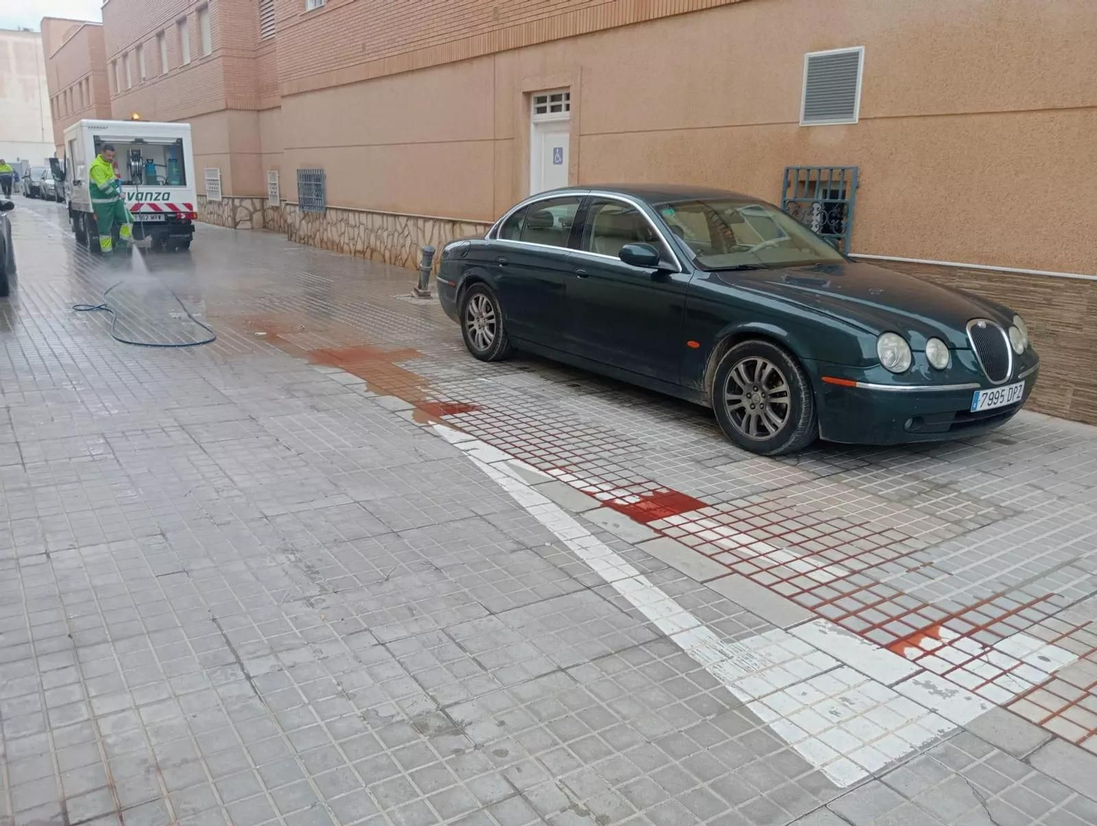 Una imagen  tras el tiroteo en el que han muerto dos personas en El Ejido