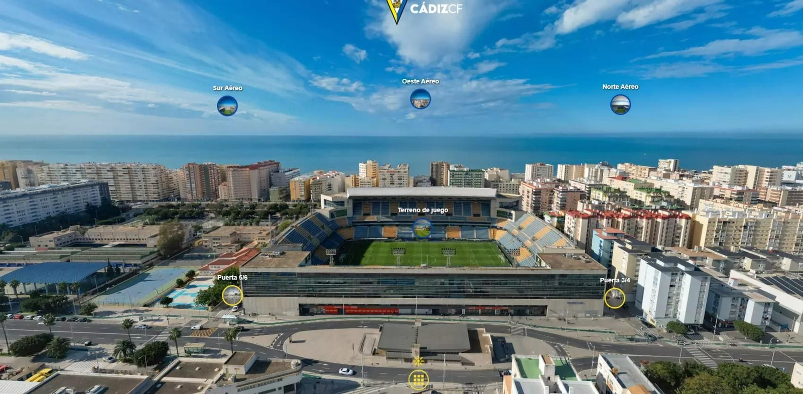 Vista aérea del Nuevo Mirandilla y su entorno.