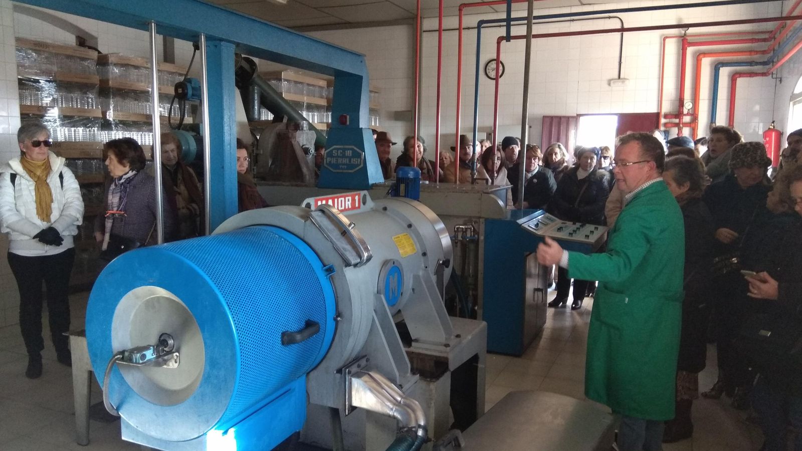 Maquinaria de la cooperativa en una visita guiada