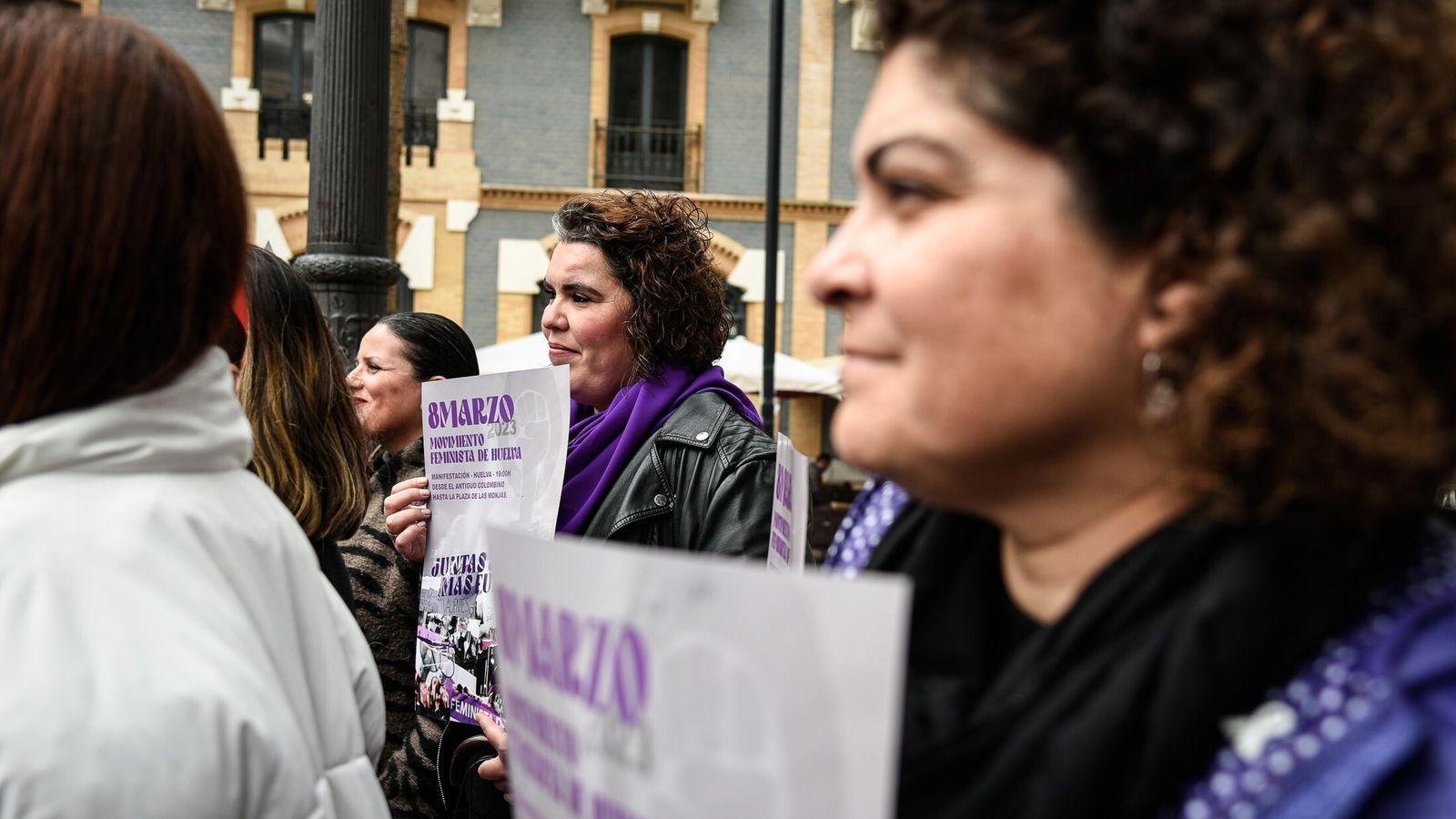 Movimiento feminista en Huelva en el marco del Día de la Mujer