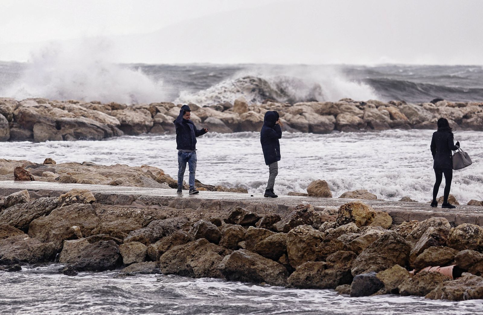 El temporal en Málaga, en imágenes