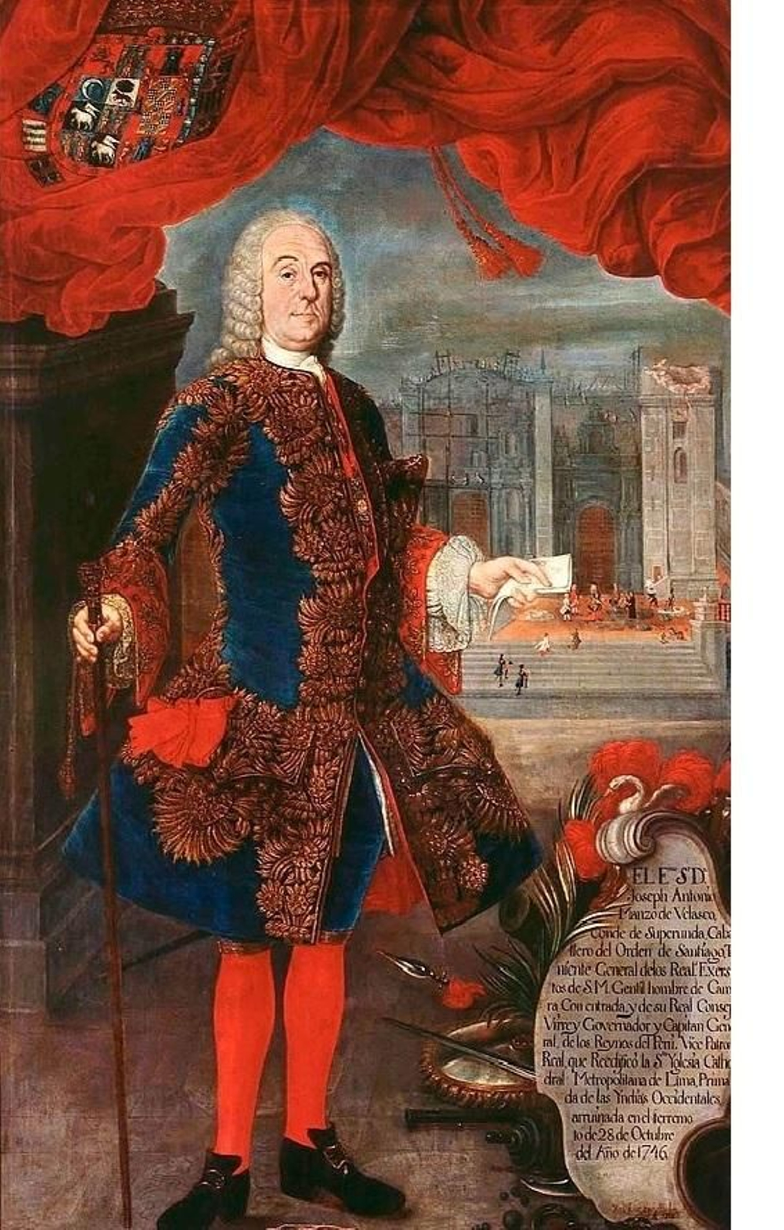 Retrato como virrey de Perú, en la Catedral Metropolitana de Lima.