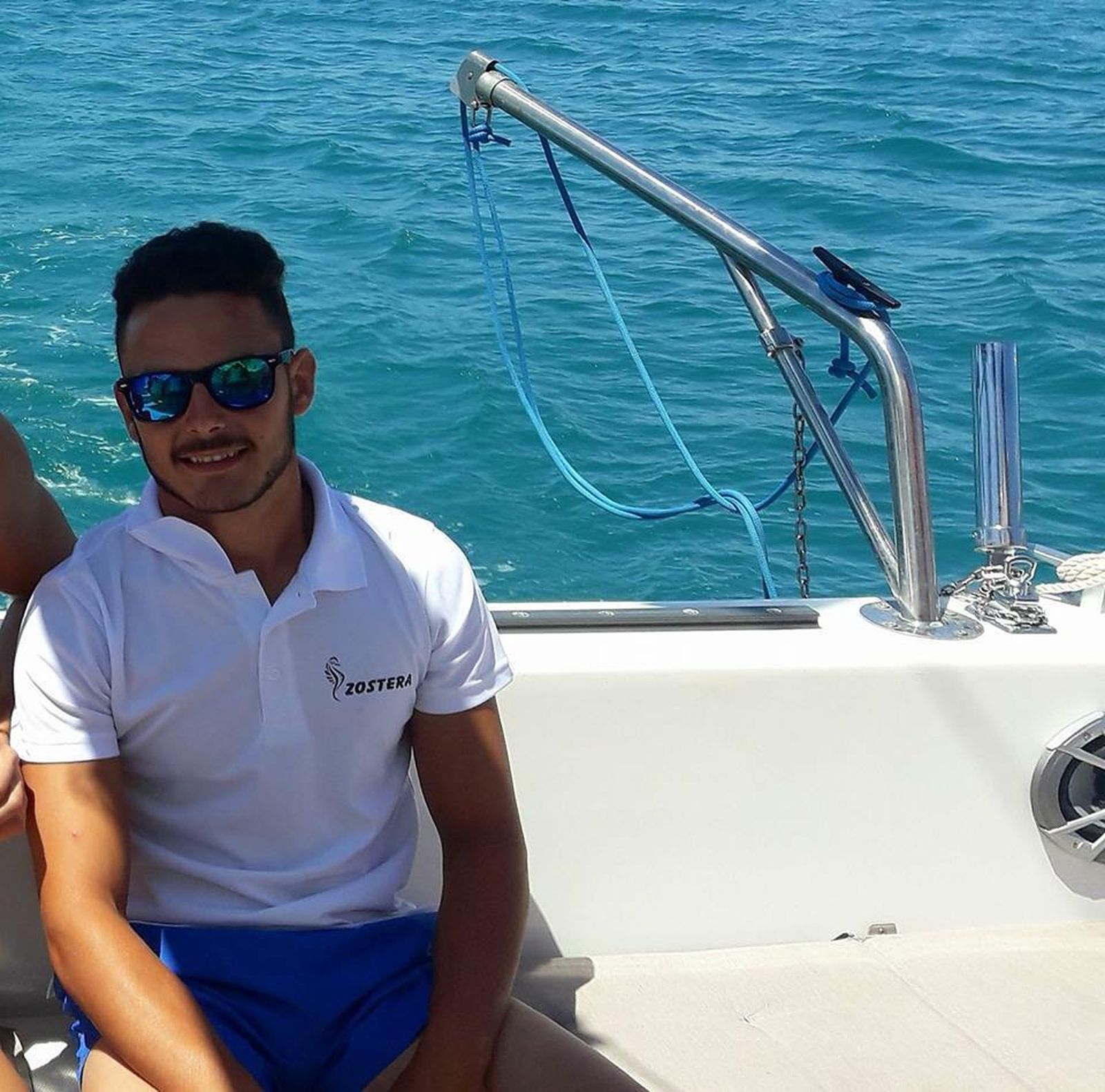 Fidel Jiménez Marín, en una embarcación.