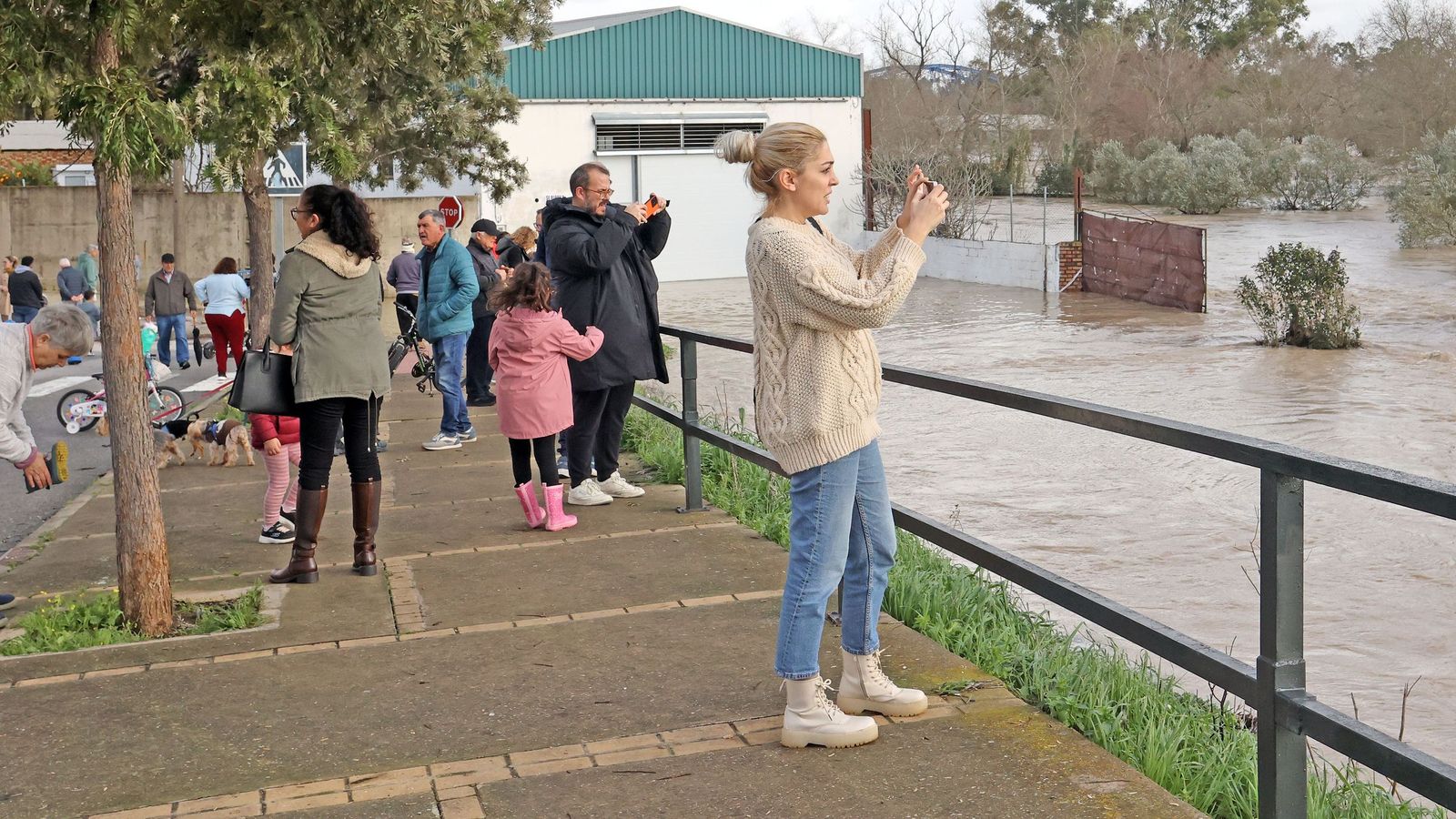 Así afronta la zona rural de Jerez la subida del río Guadalete