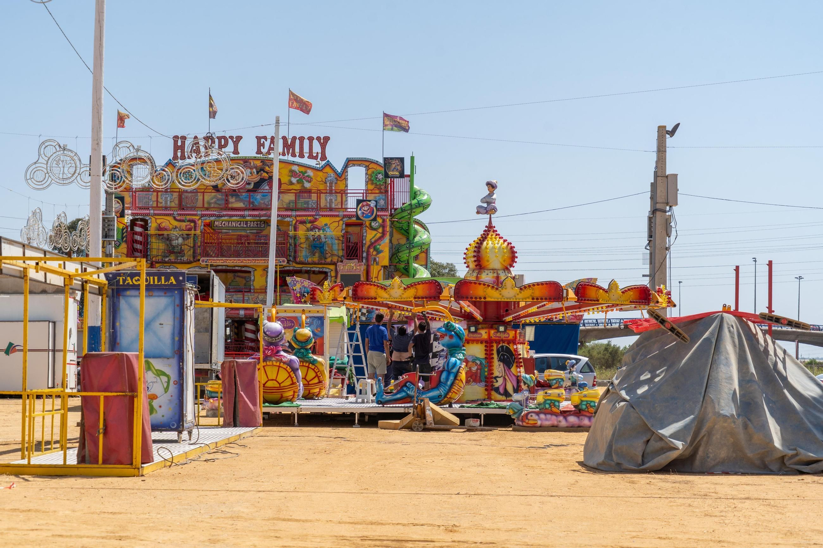Imágenes de las Fiestas Colombinas días antes de su inauguración
