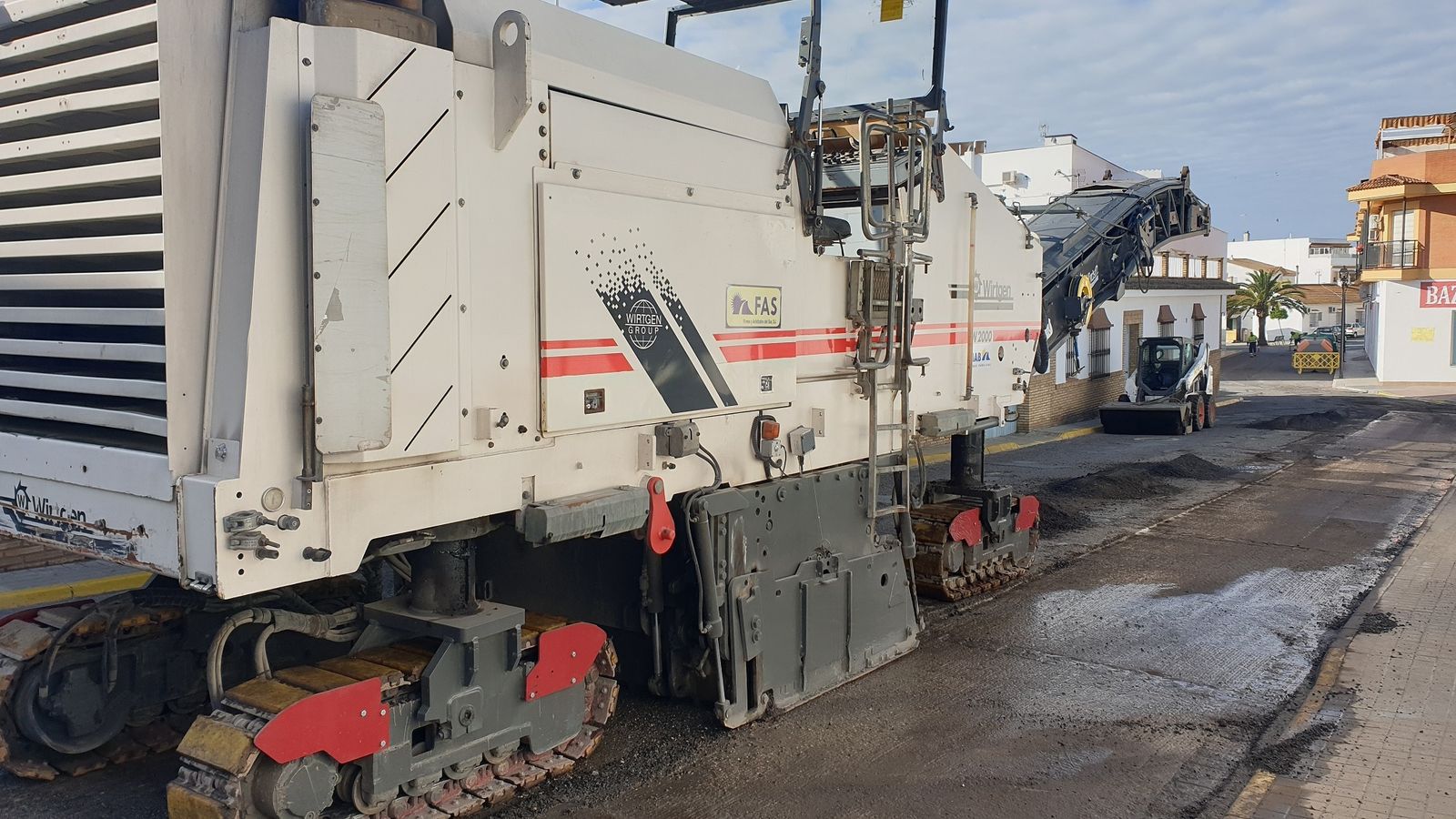 Obras de asfaltado en Aljaraque.