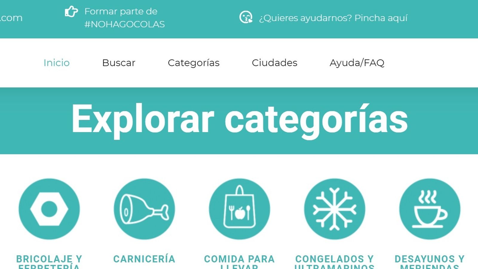 Imagen de la web de 'No hago colas'