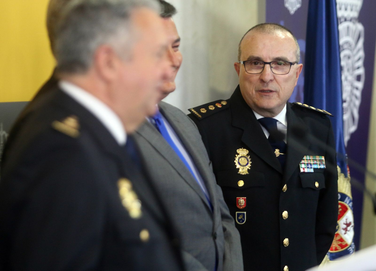 Jesús Gómez Palacios, en un acto en la comisaría de Córdoba.