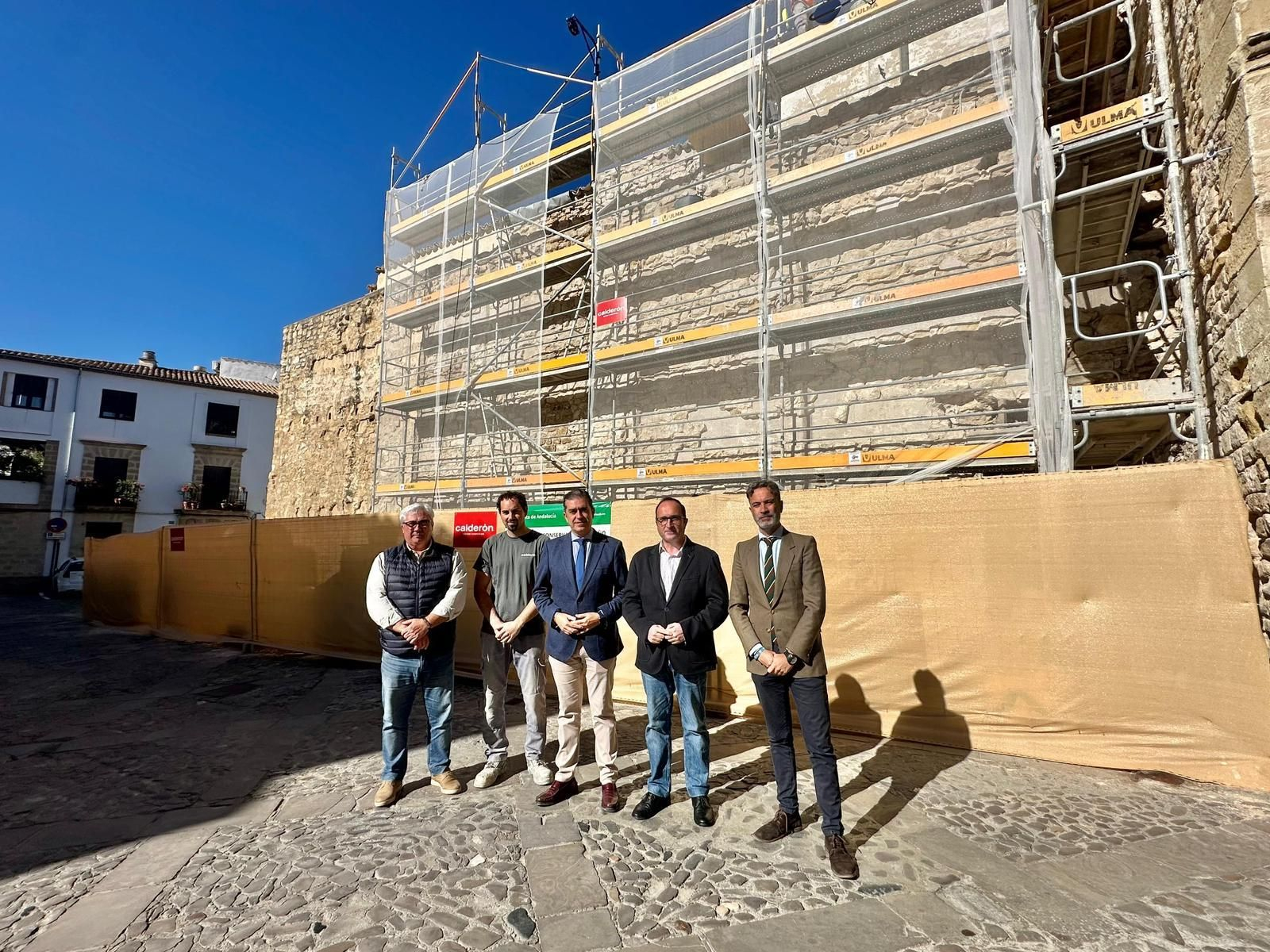 Visita a las obras de la muralla en Baeza.