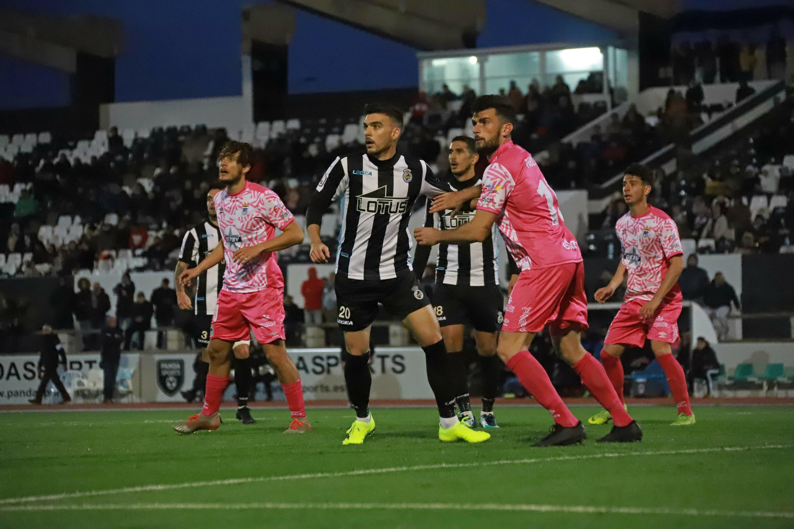 Forján, durante el Balona-Badajoz de este domingo