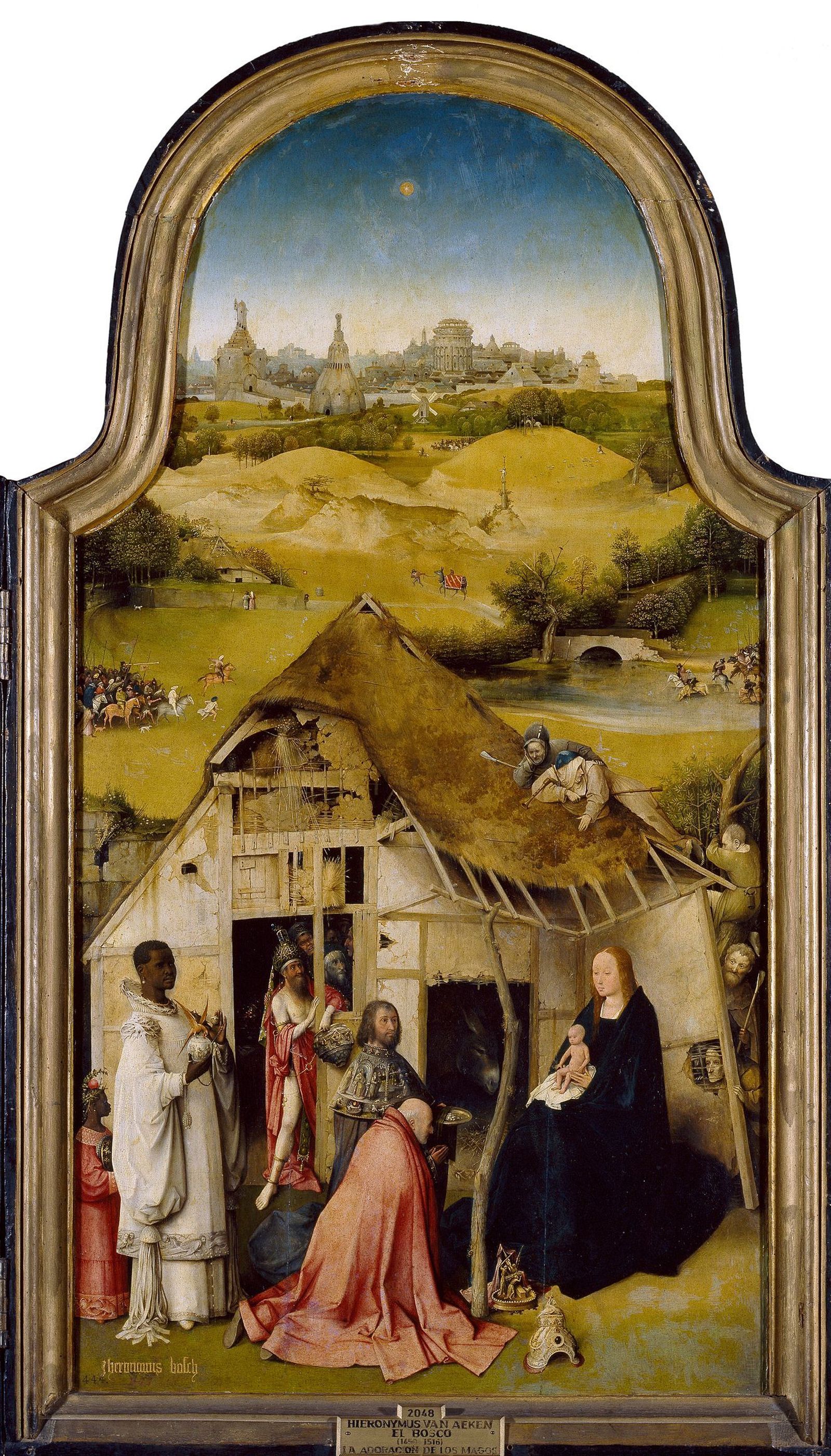 Los Reyes Magos acuden ante el Niño Jesús y la Virgen María.