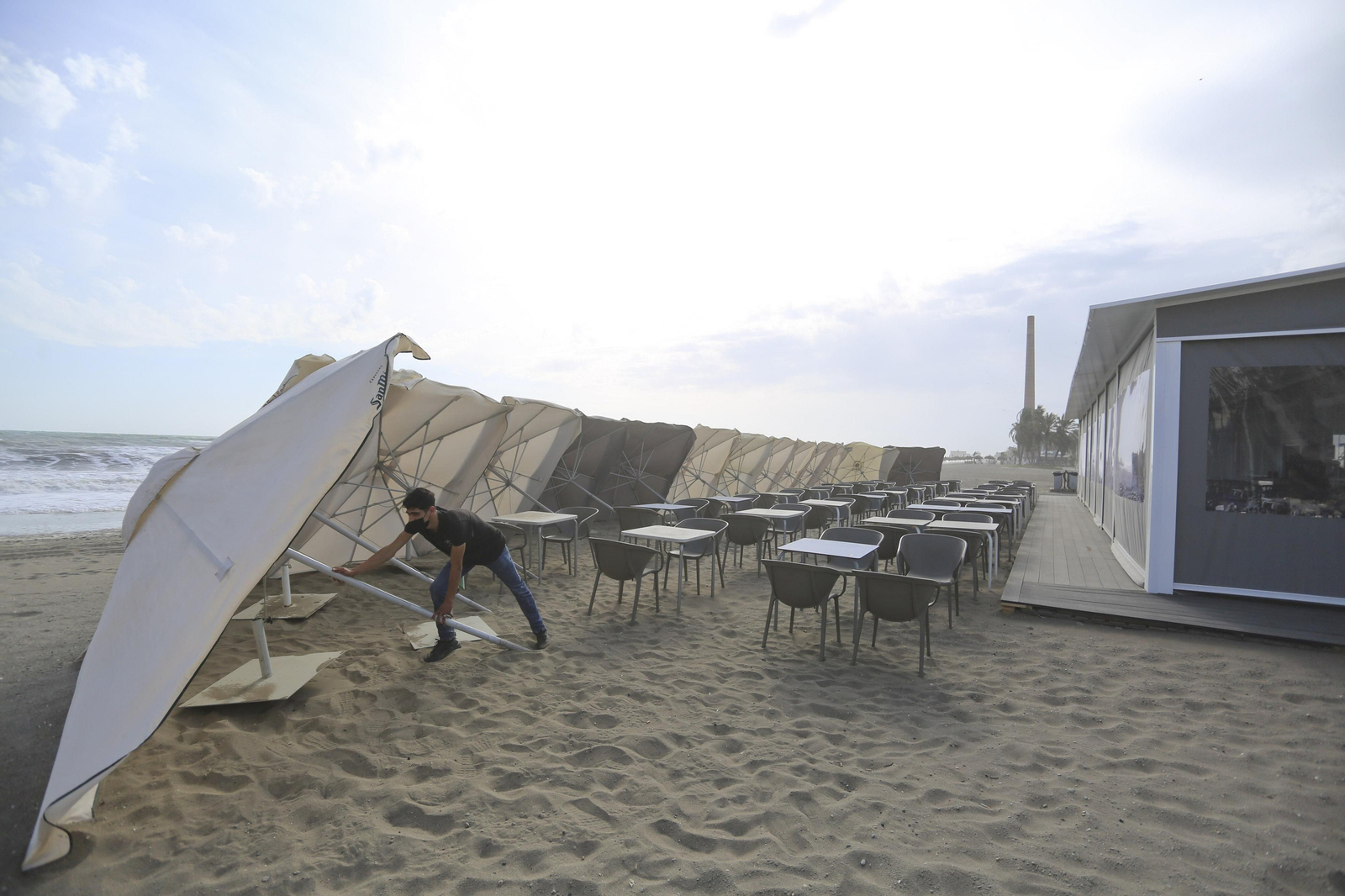 Fotos del temporal de levante en la costa de Málaga