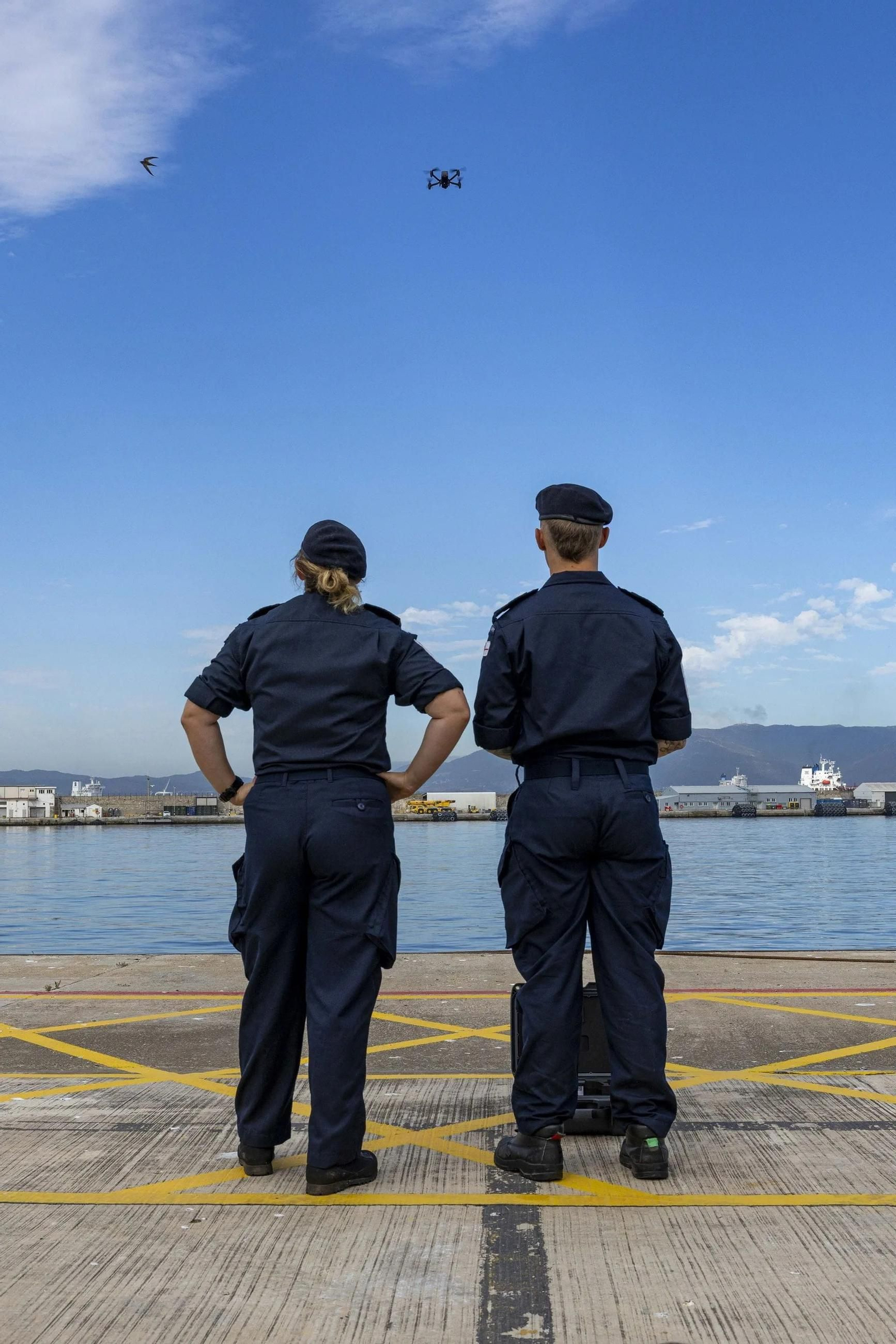 Ensayo con drones del Escuadrón de Gibraltar para reforzar la presencia de la Royal Navy en el Estrecho.