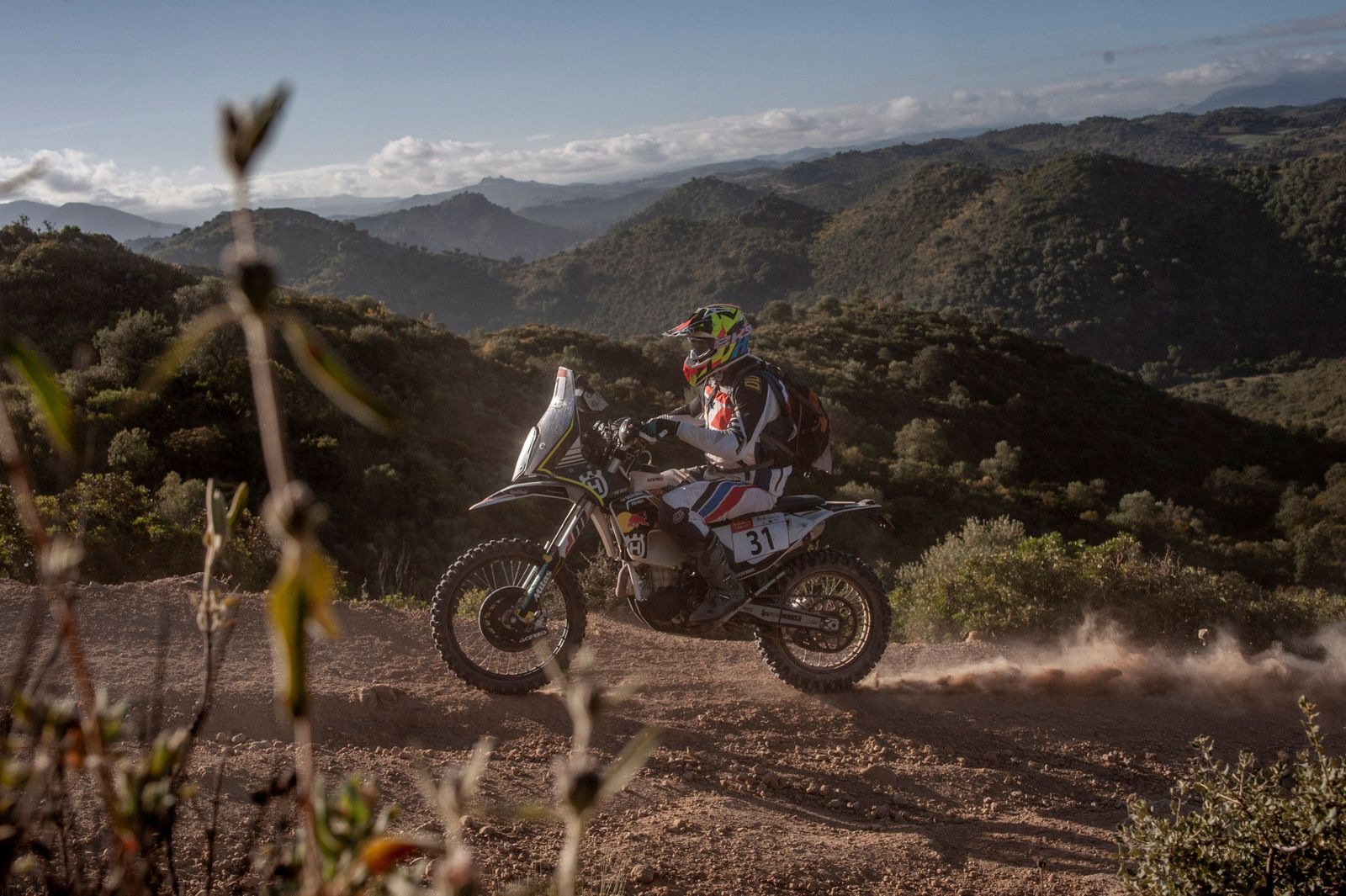 Los grandes del Dakar enseñan el paisaje rural de Andalucía
