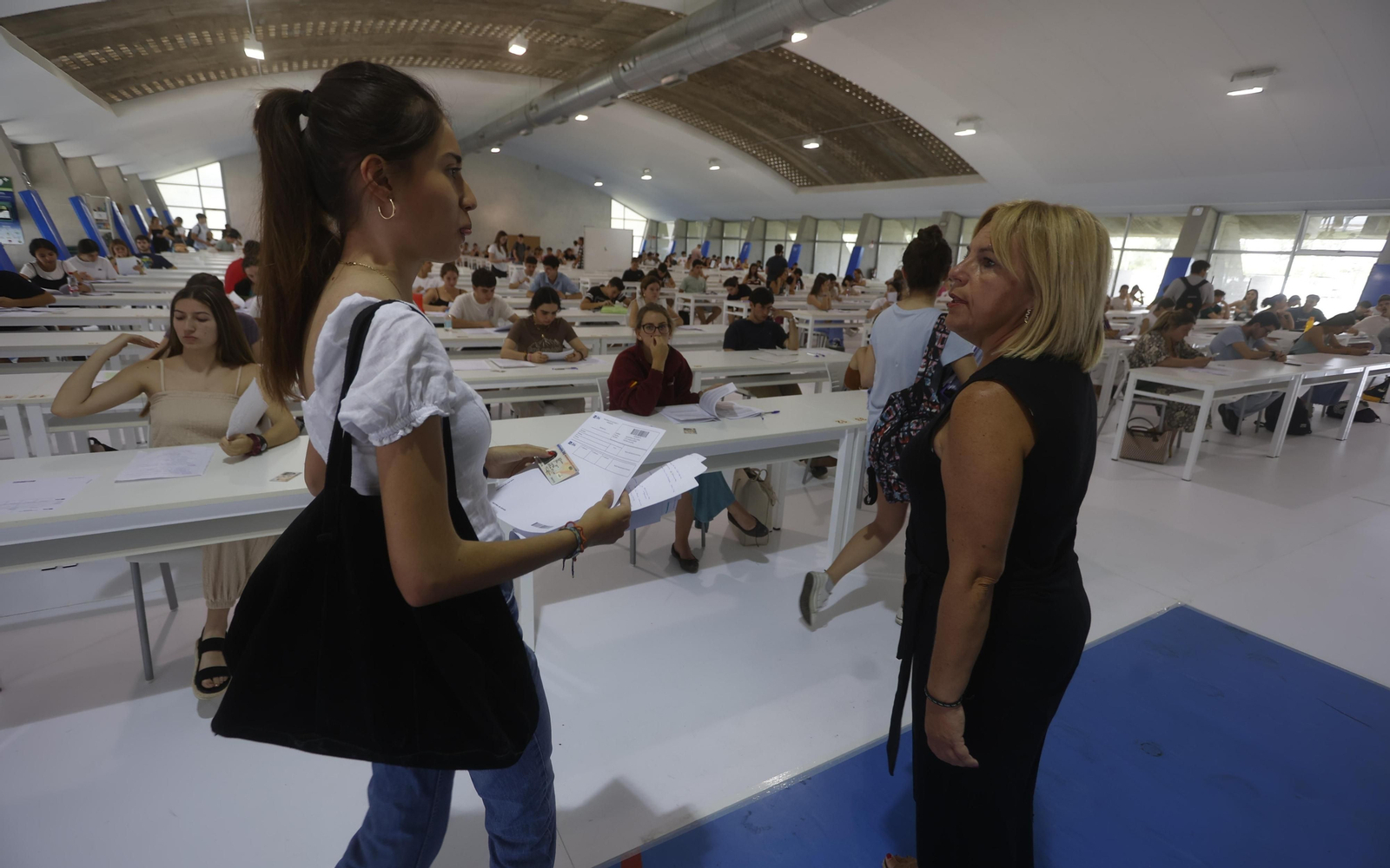 Imágenes del examen de selectividad en la UPO