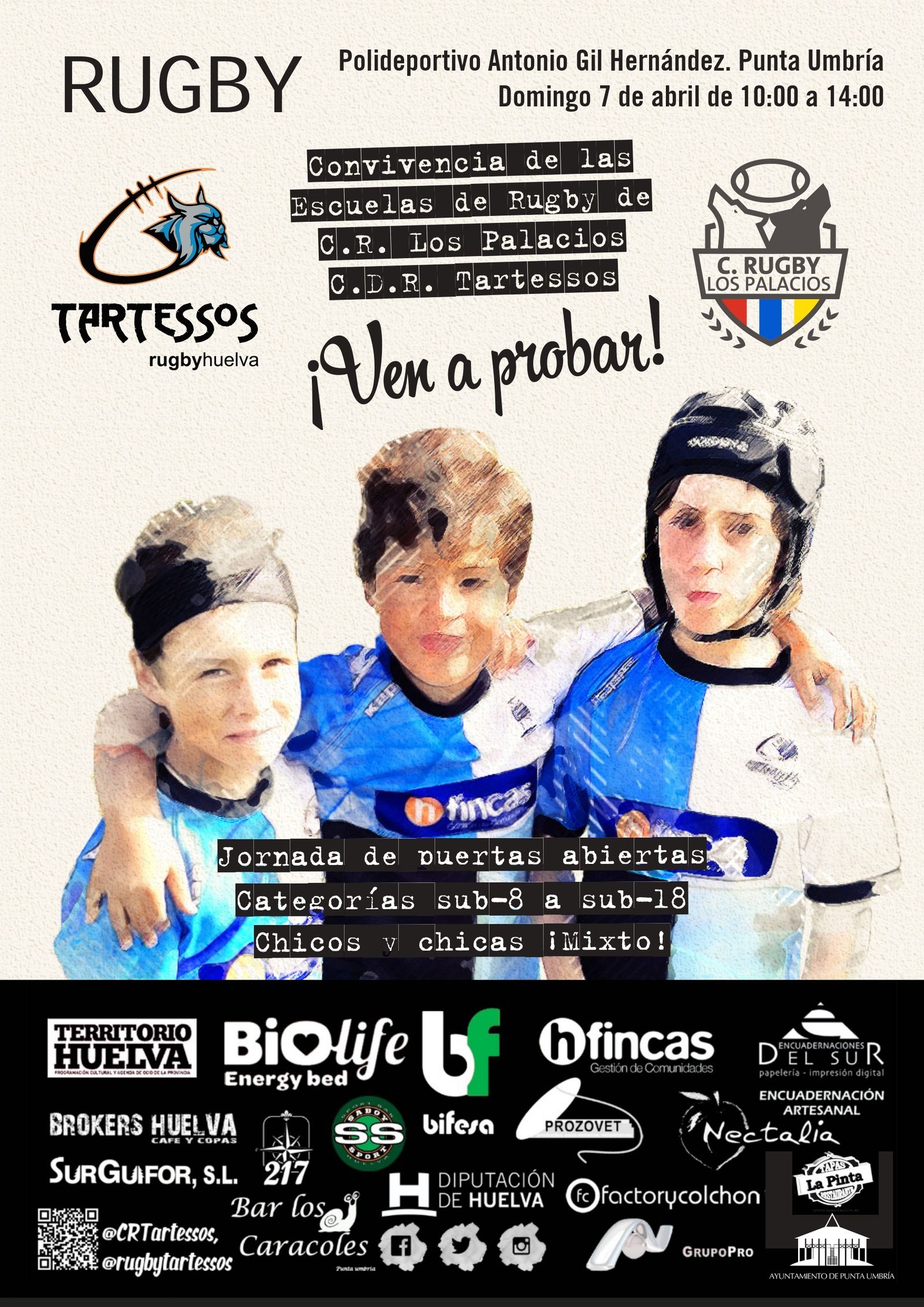 Cartel de la jornada de convivencia en Punta Umbría