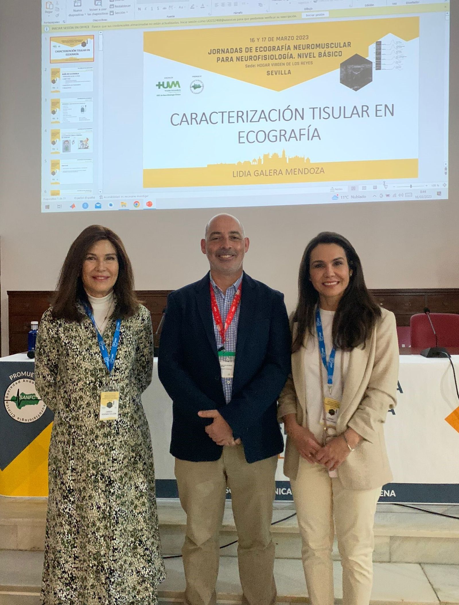 La doctora Carmen Menéndez, responsable Servicio de Neurofisiología durante la jornada.