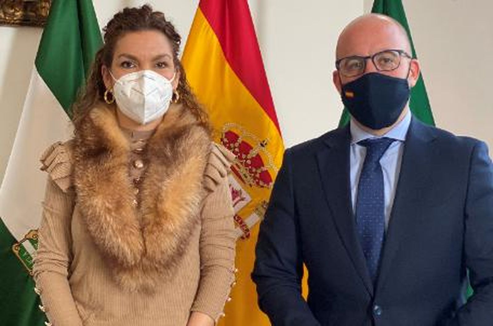 Esther Serrano, nueva directora del Centro Penitenciario Puerto III, con Germán Beardo.