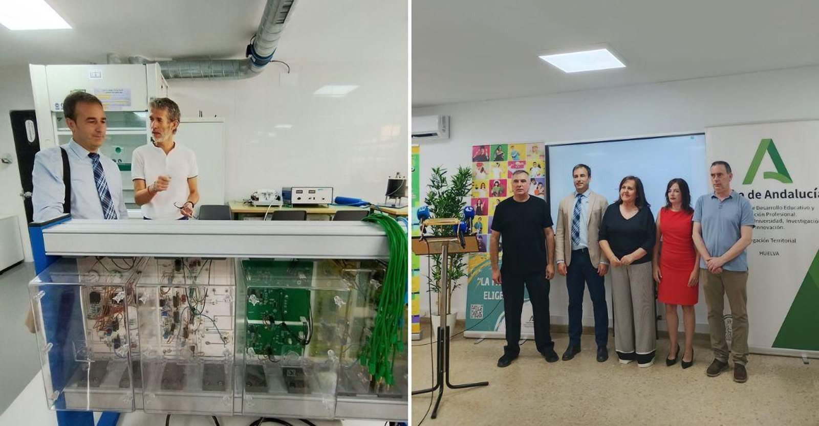 El delegado de Desarrollo Educativo visita el CPIFP Profesor José Luís Graíño.