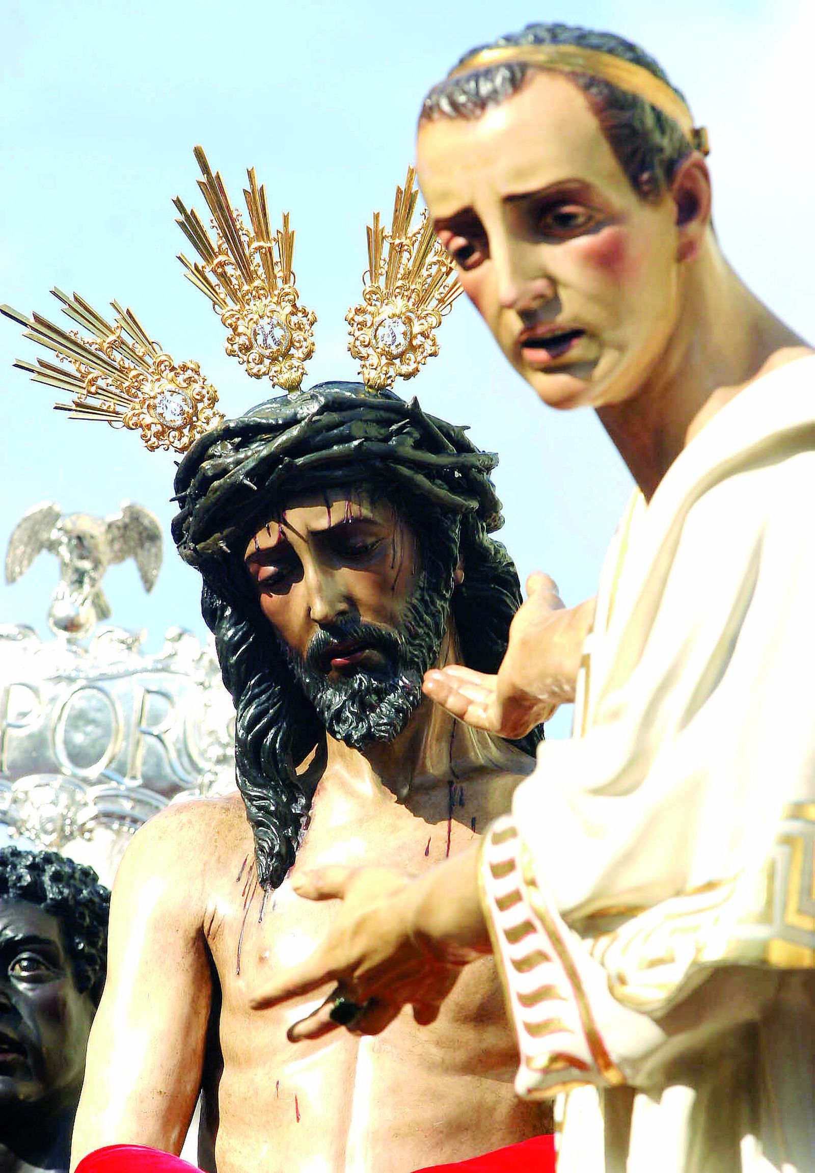 El gobernador de Judea, Poncio Pilatos, presenta a Jesús al pueblo en pleno corazón de la Calzada.