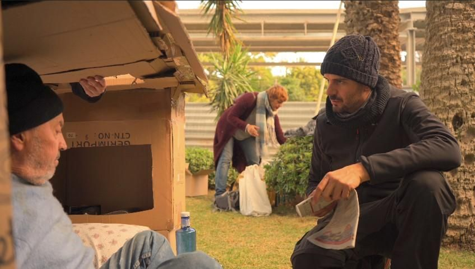 El director, dando indicaciones a su protagonista