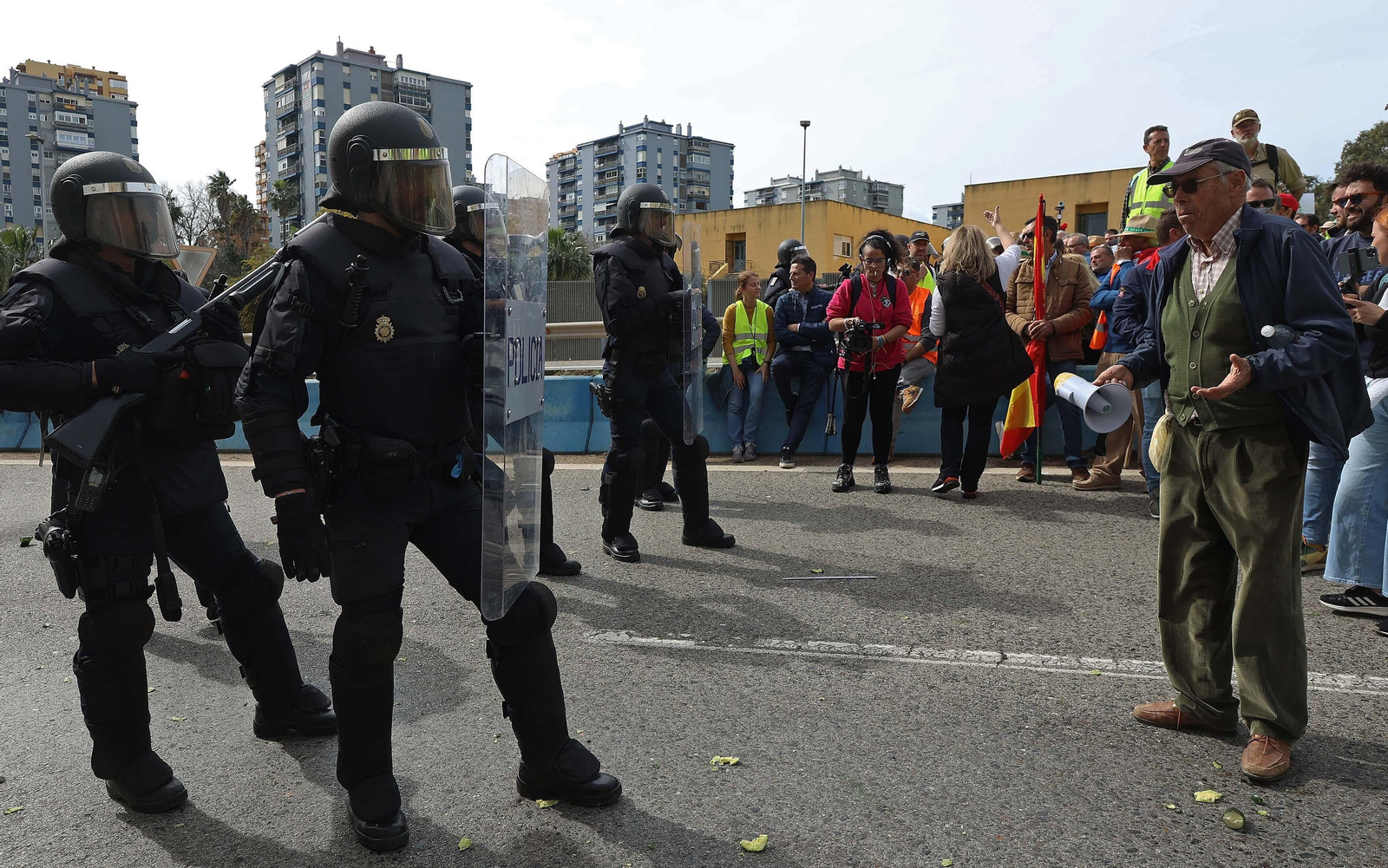 Imágenes de las protestas de los agricultores en Algeciras