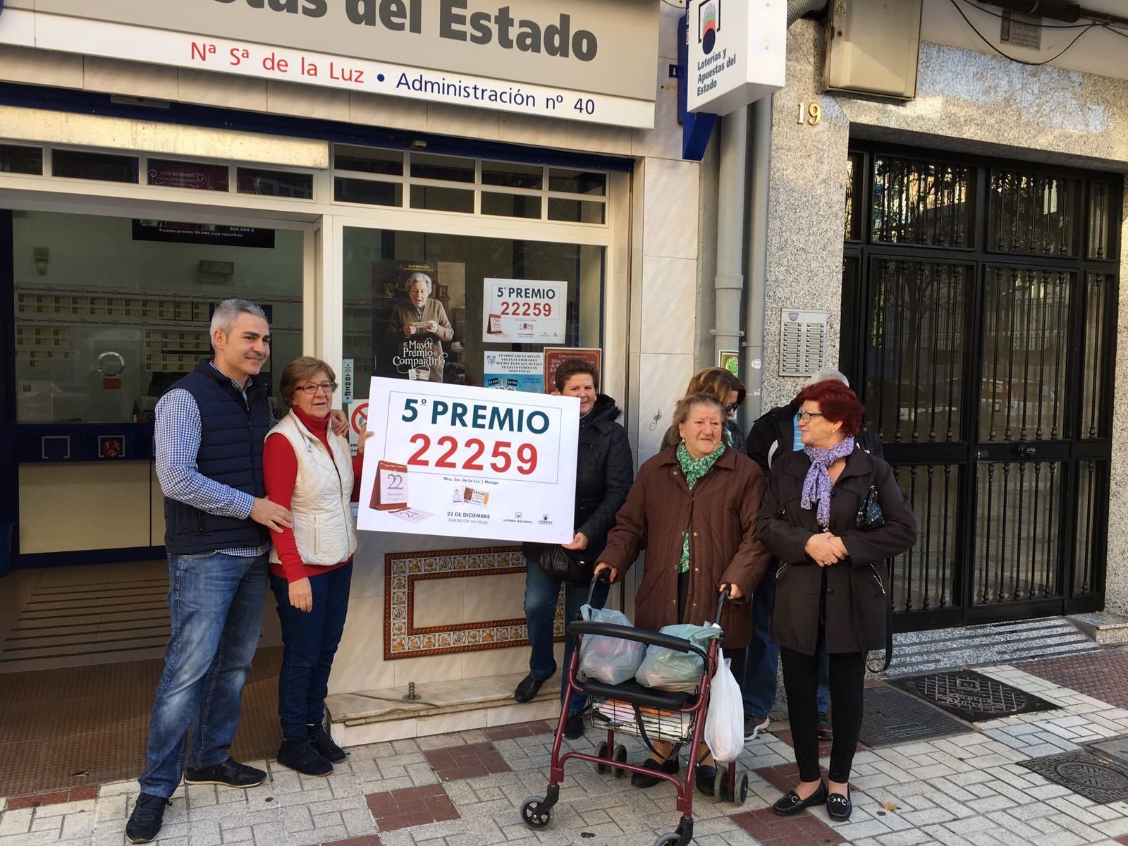Los premiados en la Lotería de Navidad en Málaga