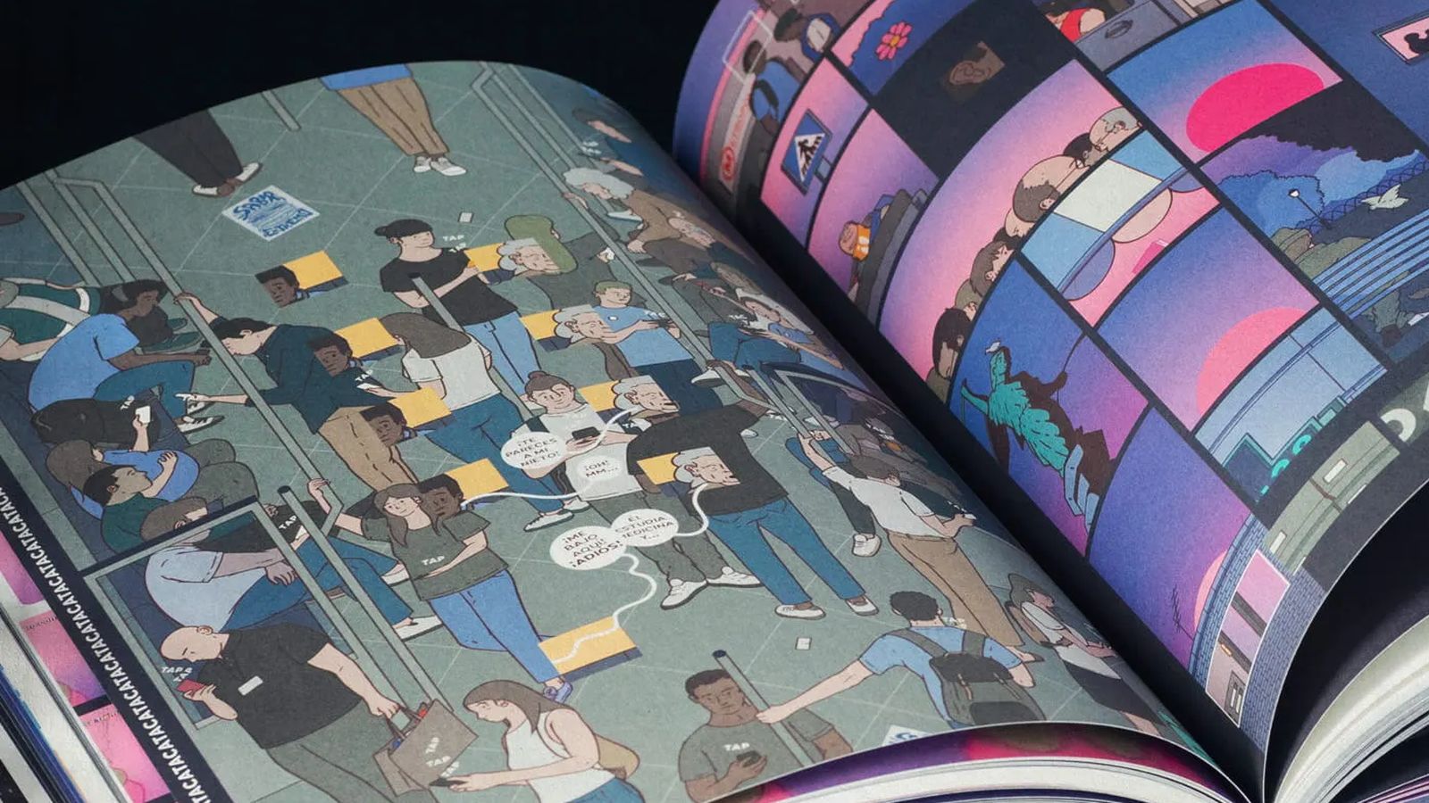 Detalle de una de las páginas del cómic.