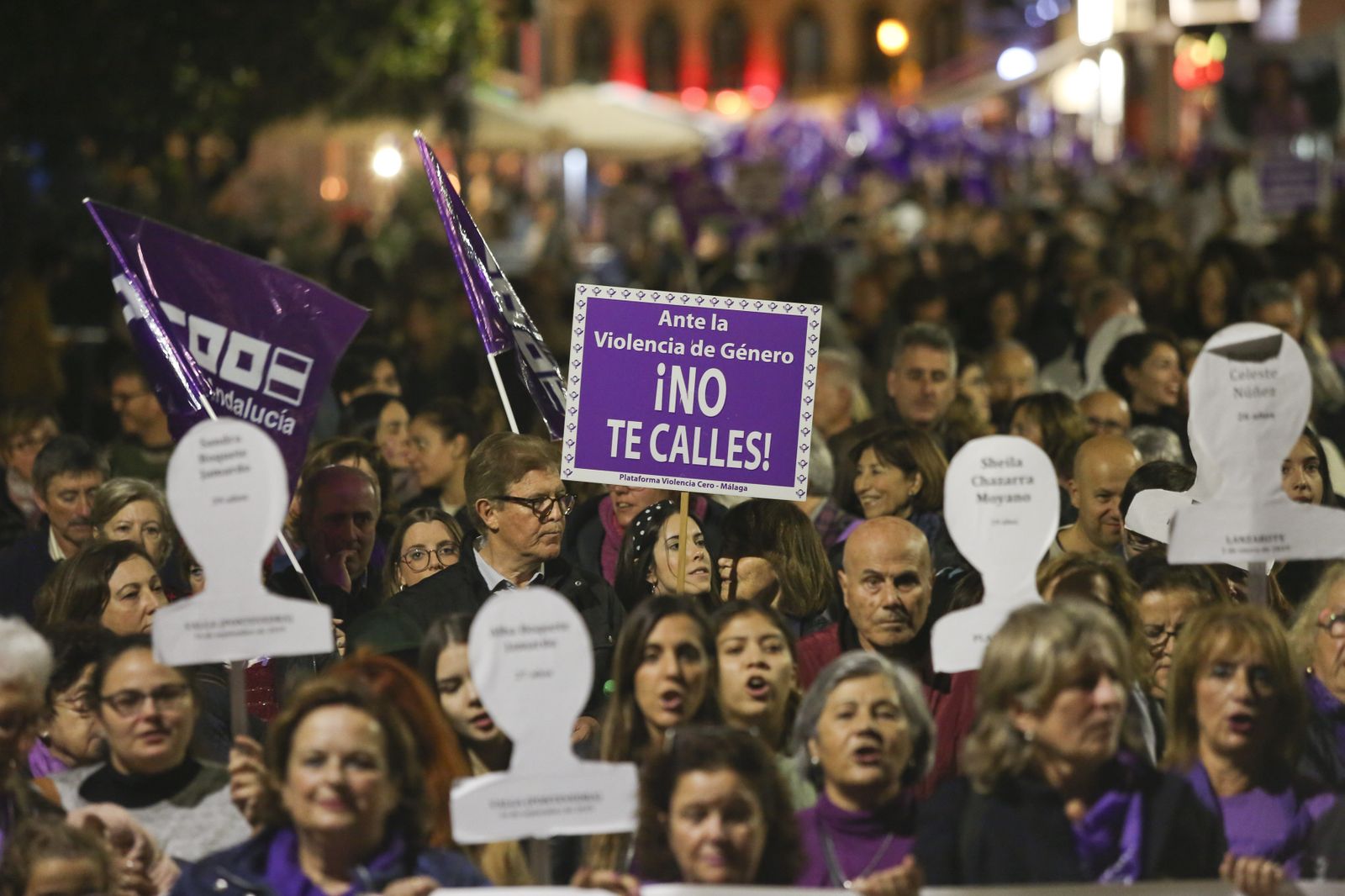 Fotos de la manifestación del 25N contra la violencia de género en Málaga