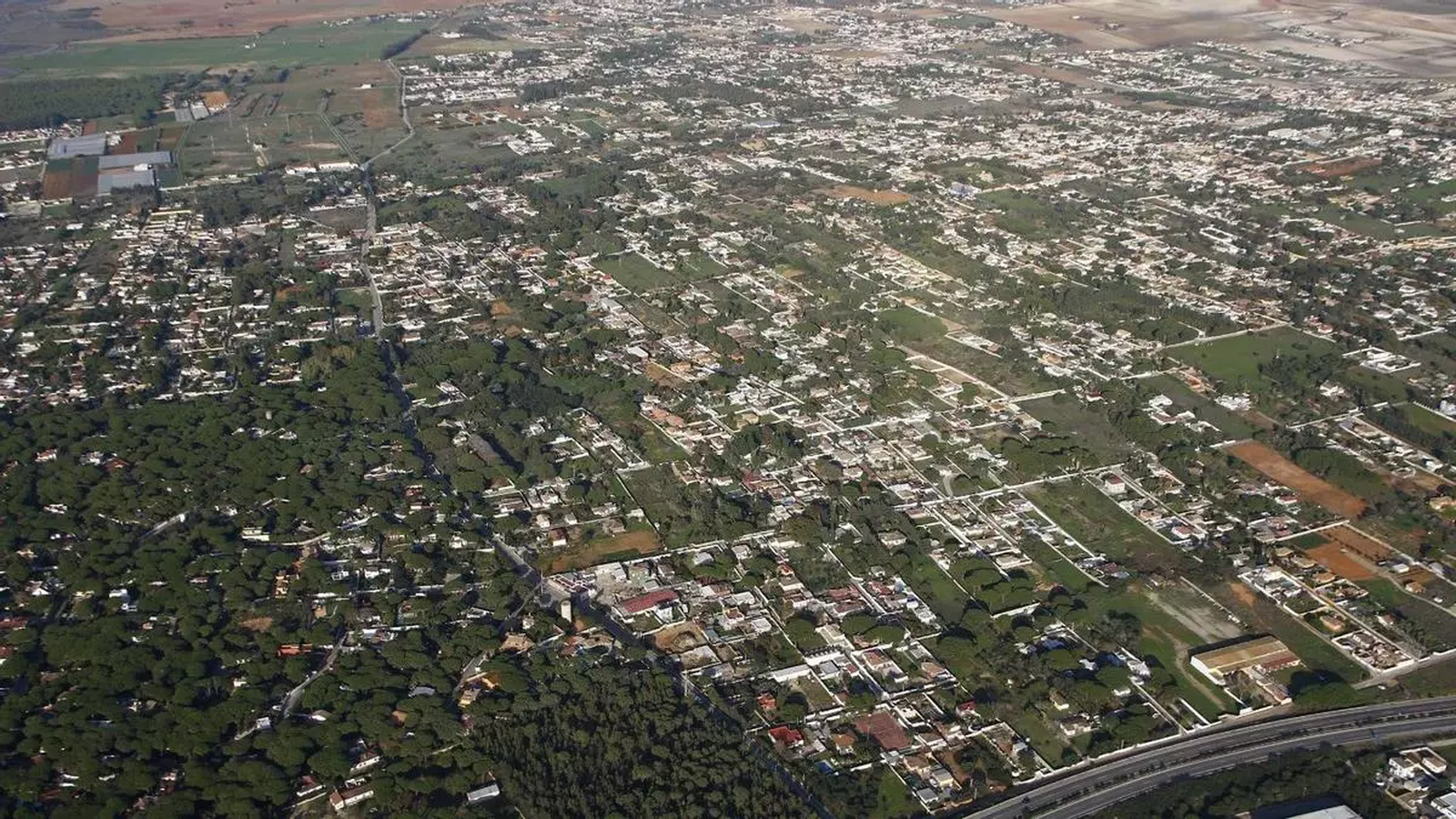 Imagen aérea de archivo del diseminado.