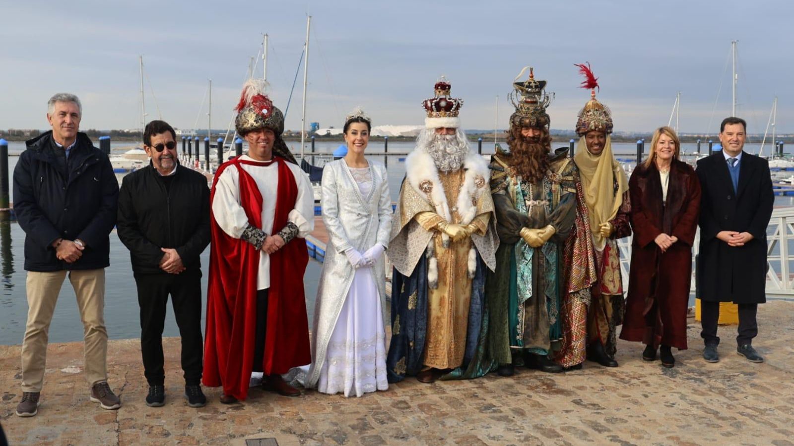 Llegada de los Reyes Magos a tierra.