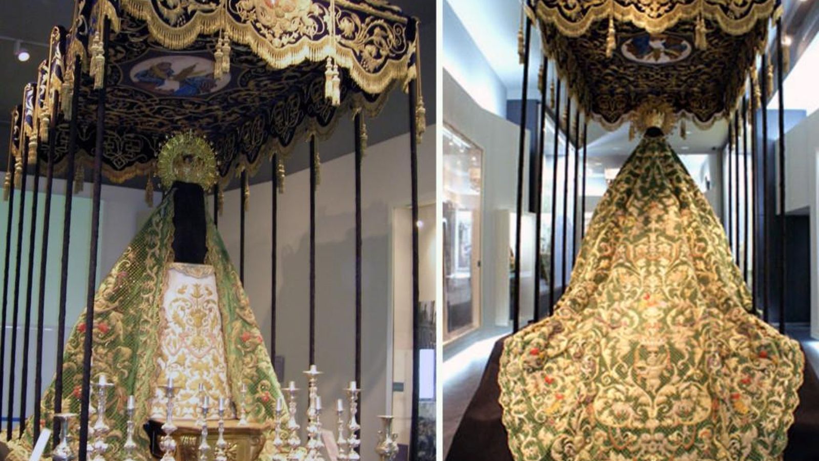 2011. La combinación de ambas obras pudo verse durante la celebración de una exposición sobre la evolución del paso de la Esperanza en el Museo de la Macarena.