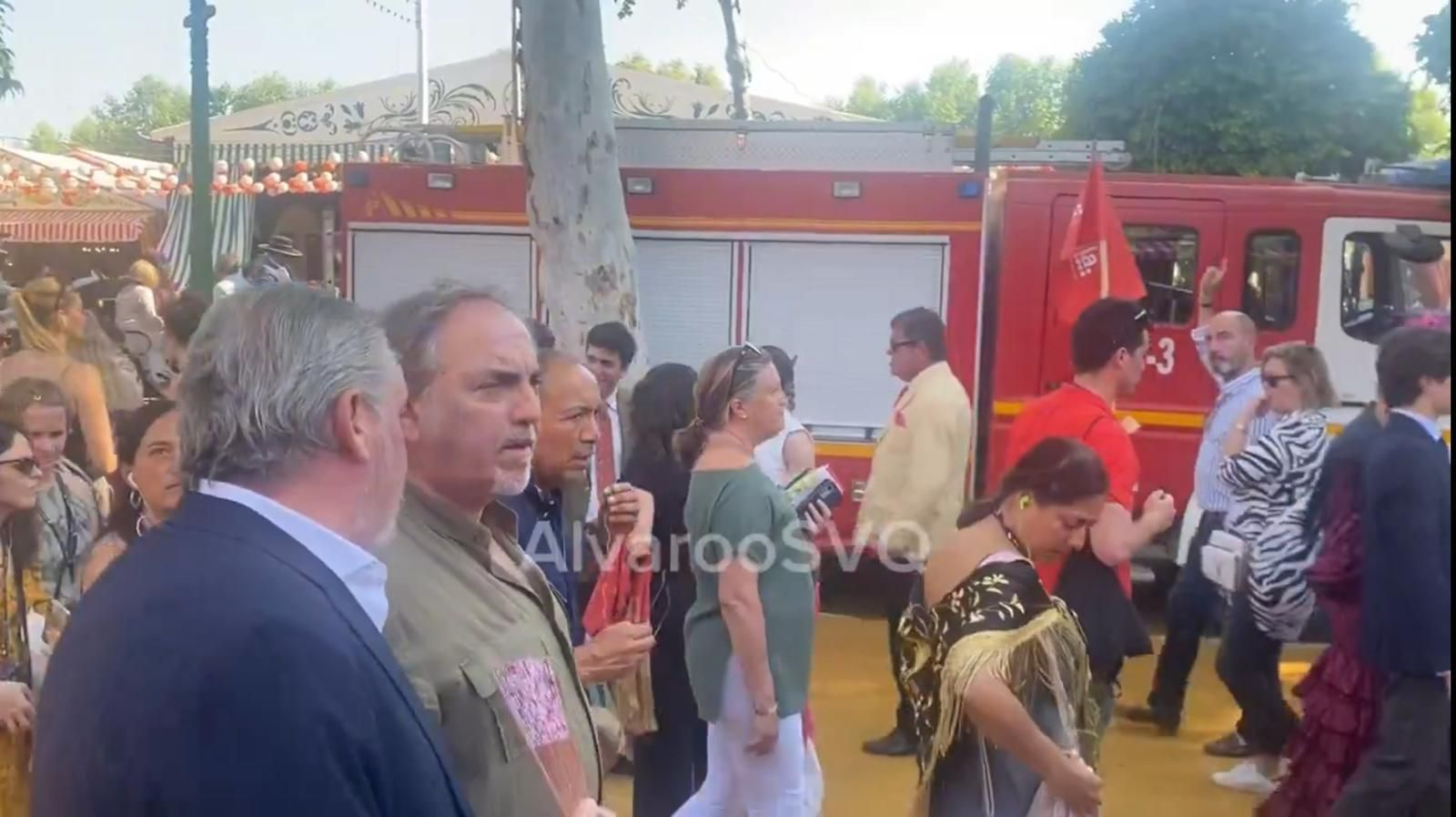 Manuel Vizcaíno y 'el Selu', en la Feria de Sevilla.