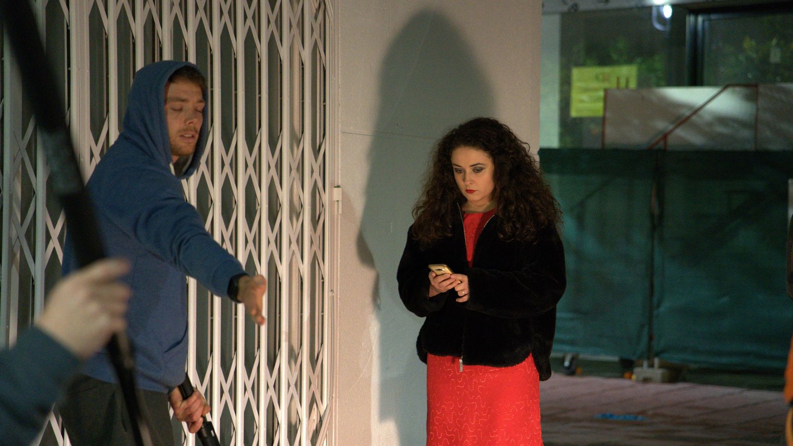 La actriz María Ferriz, durante el rodaje.