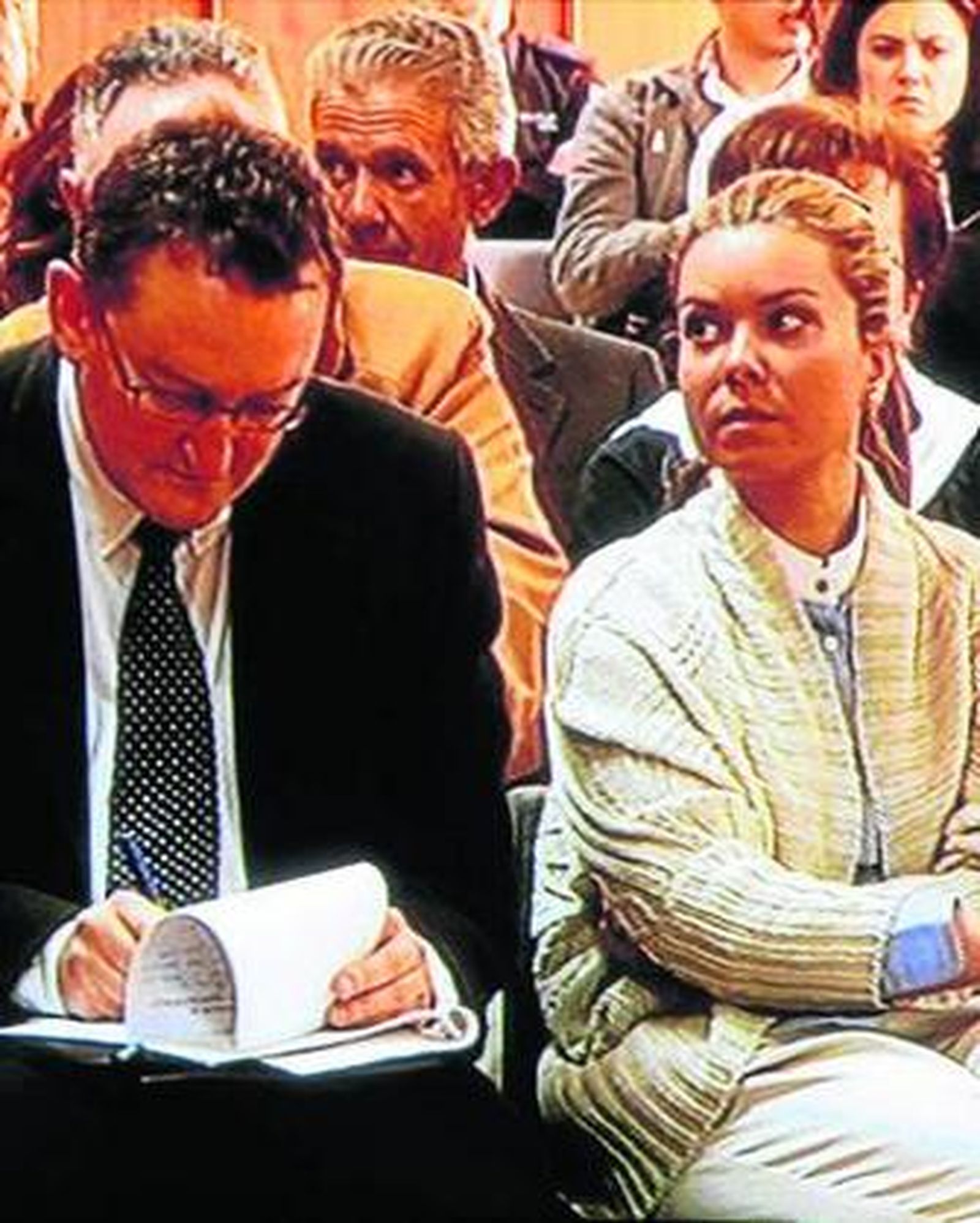 Casto Pérez Lara y María José Campanario, en el juicio.