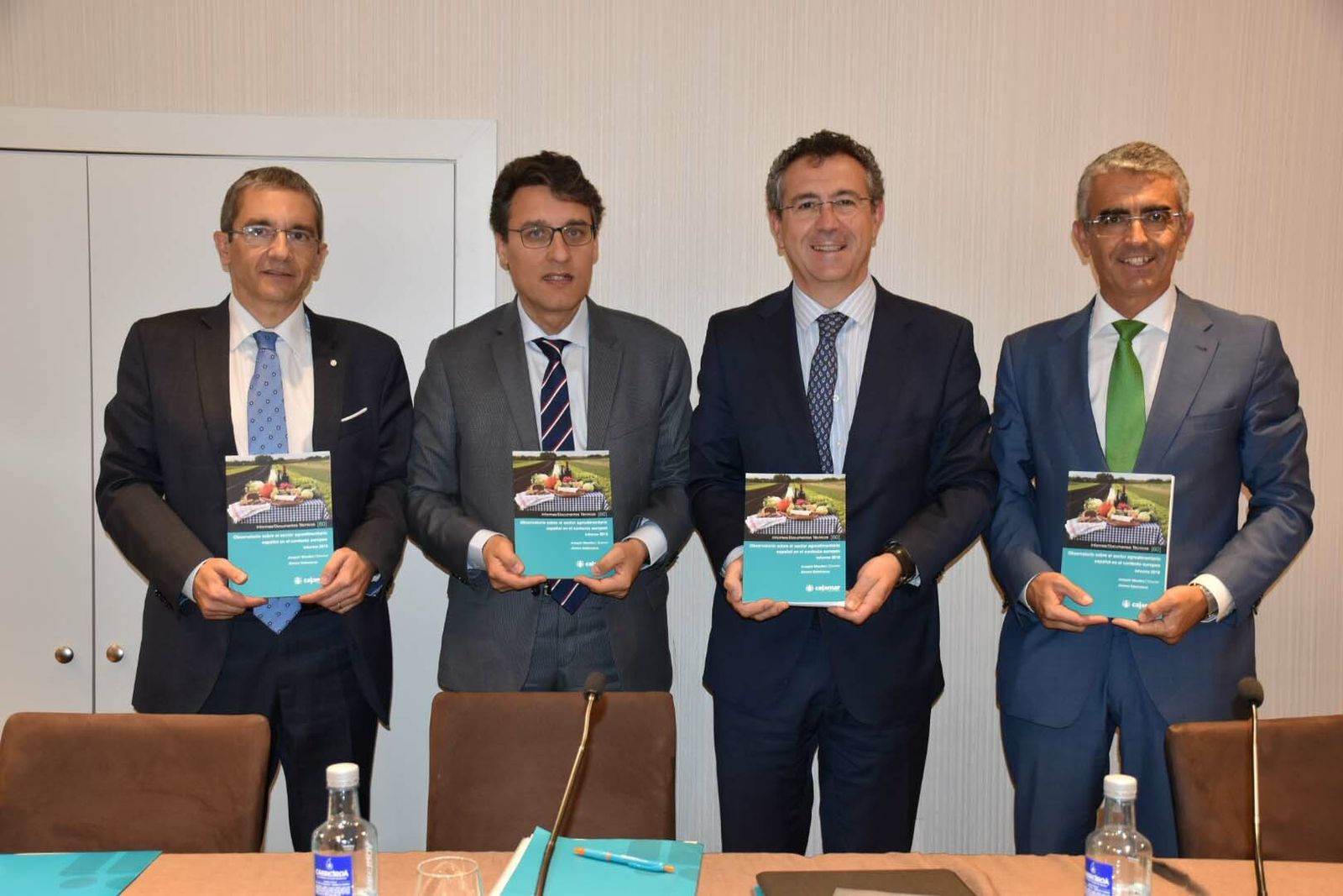 De izquierda a derecha, Joaquín Maudos, Fernando Miranda, Eduardo Baamonde y Roberto García Torrente.