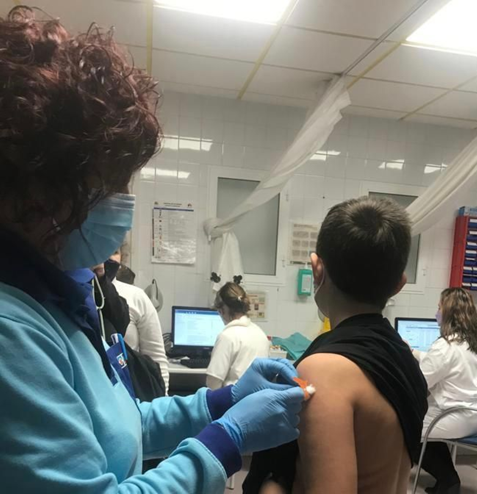 Enfermeras en una campaña de vacunación.