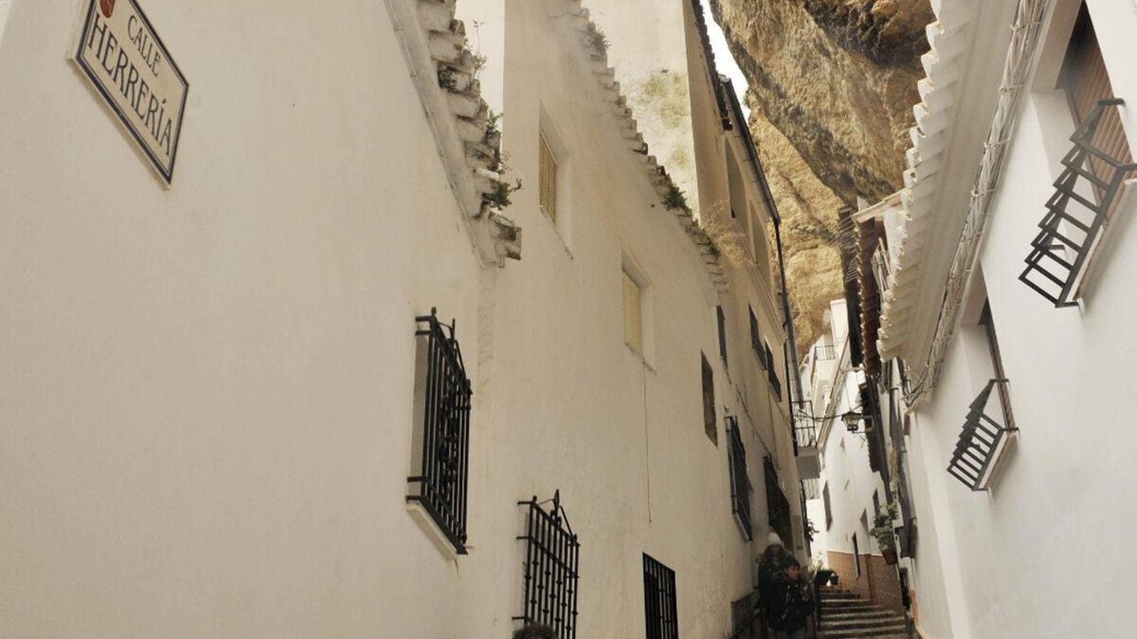 Calle Herrerías, en Setenil.