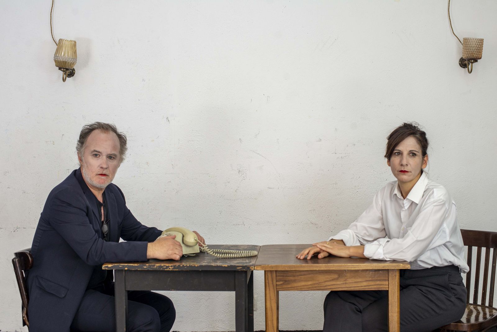 Luis Bermejo y Malena Alterio, en ‘Los que hablan’, una obra de Pablo Rosal.