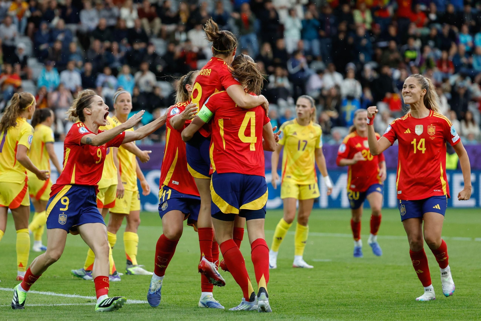 Las fotos de la goleada de España sobre Bélgica en la Eurocopa femenina