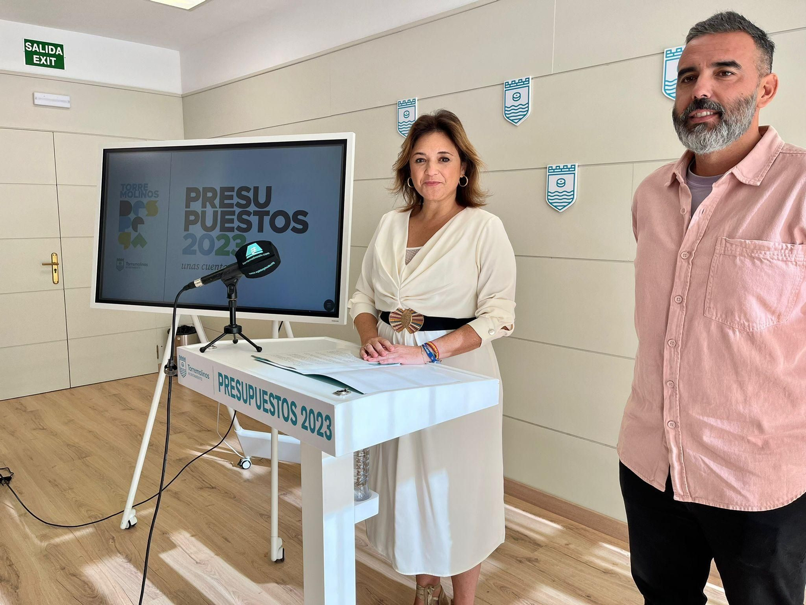 La alcaldesa, durante la presentación de las cuentas.