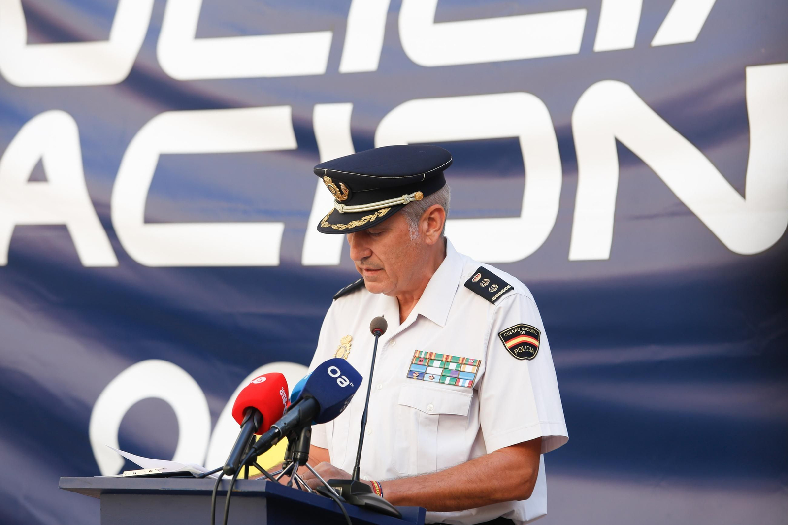 Acto de presenación de los nuevos alumnos de la Escuela Nacional de Policía en Algeciras