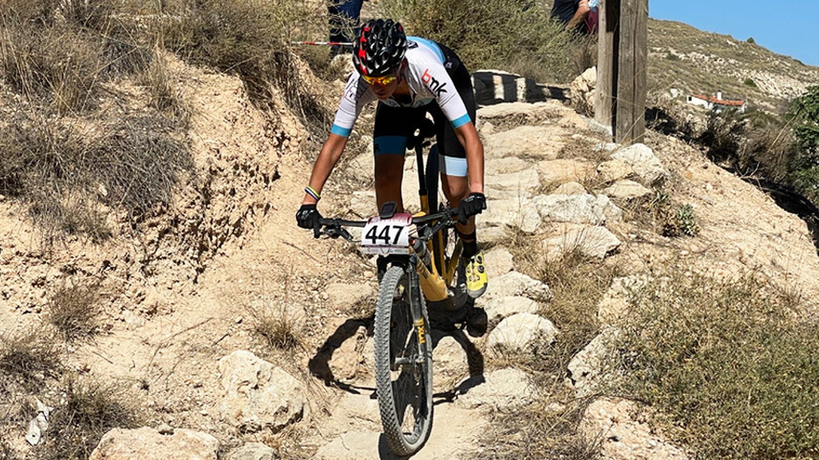 Uno de los tramos rocosos de la prueba.