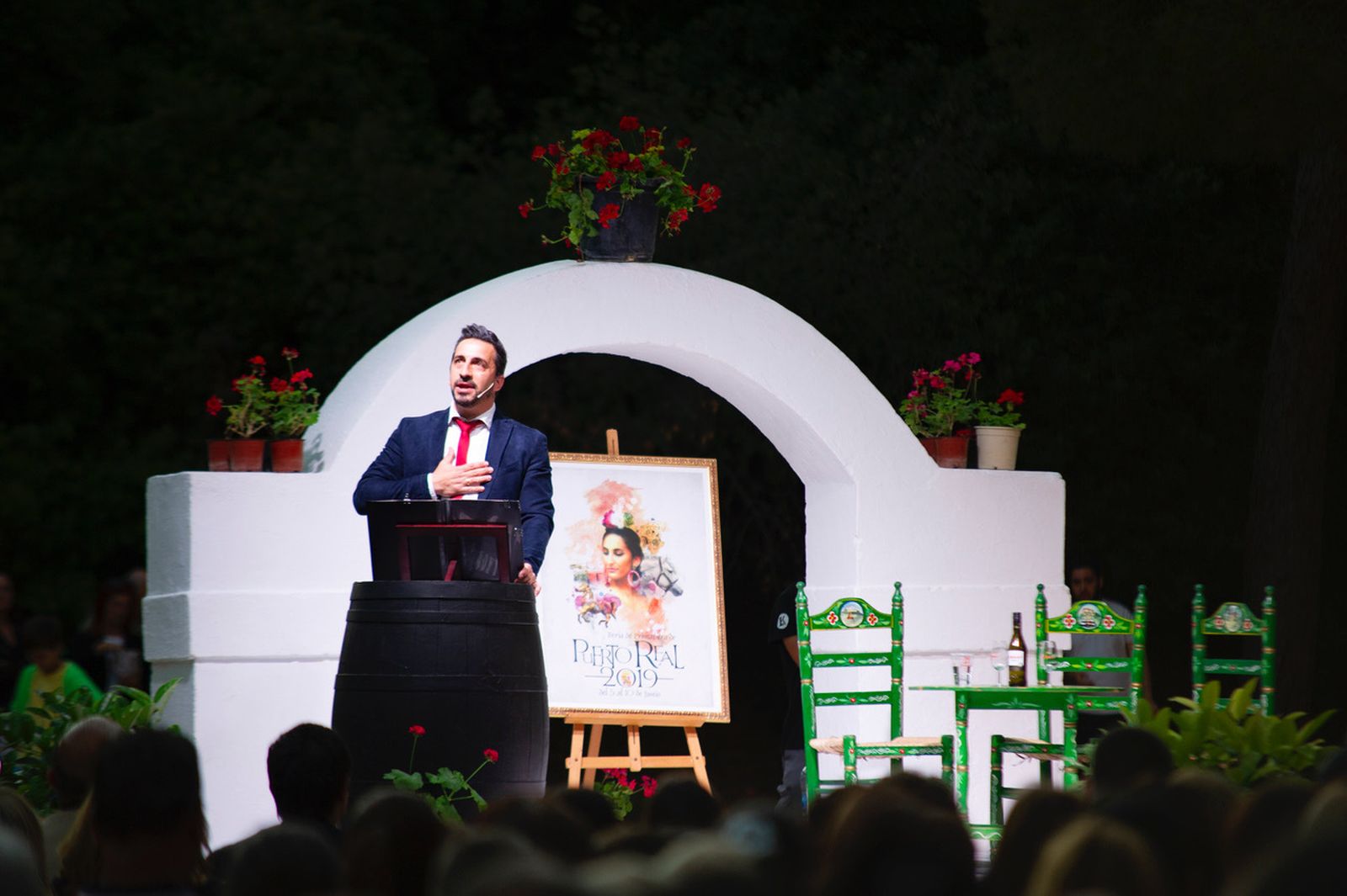 Salvador García ‘Pitu’ durante el Pregón de la Feria de Primavera